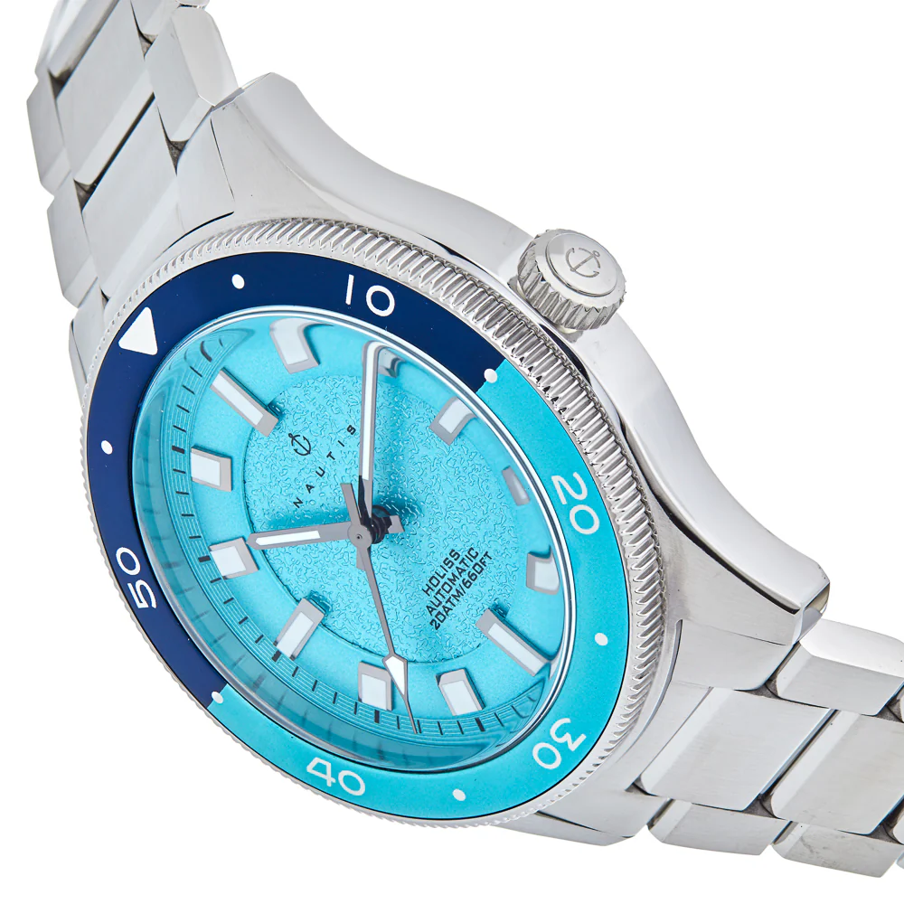 Holiss Automatic Diver Navy/Light Blue | Light Blue Dial - Image 2