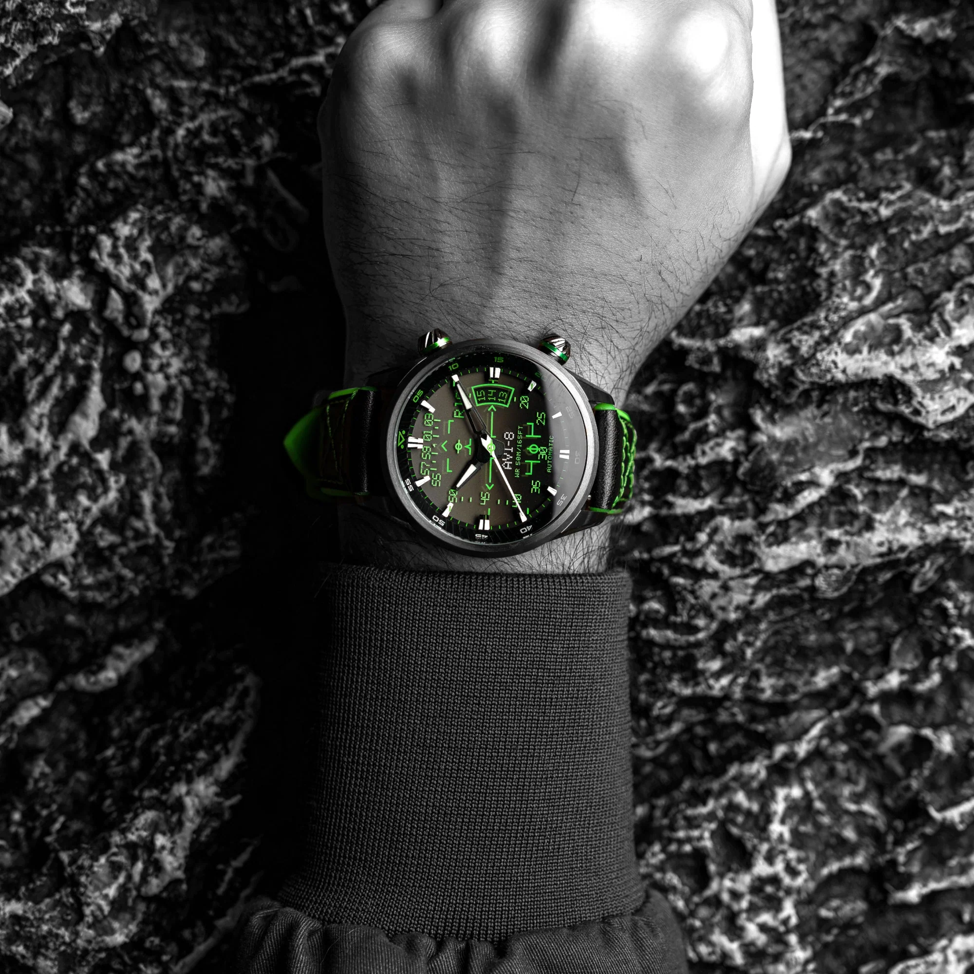 Hud Automatic Black / Leather | Black Dial - Image 2