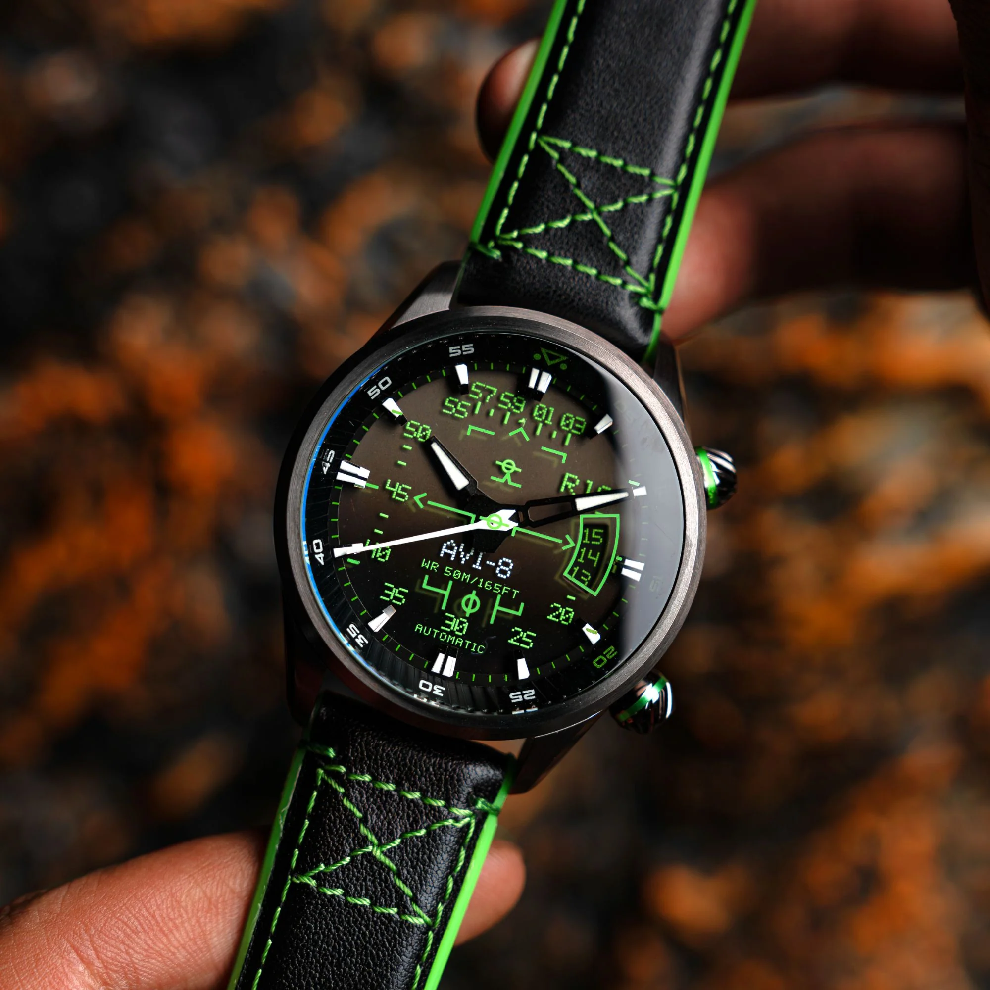 Hud Automatic Black / Leather | Black Dial - Image 3