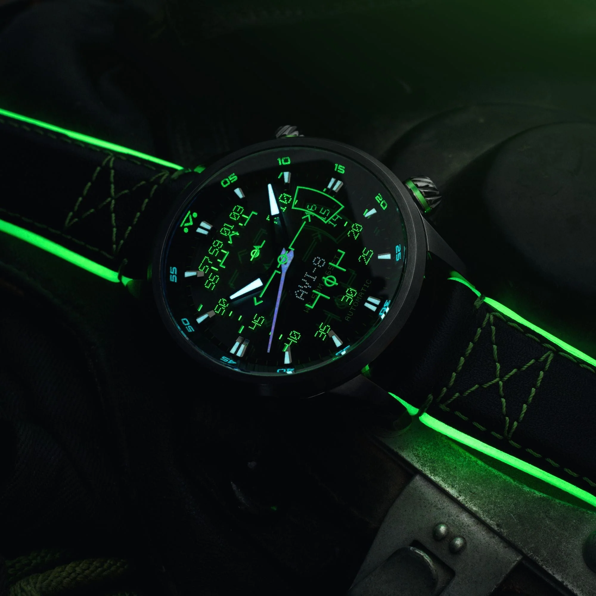 Hud Automatic Black / Leather | Black Dial - Image 4