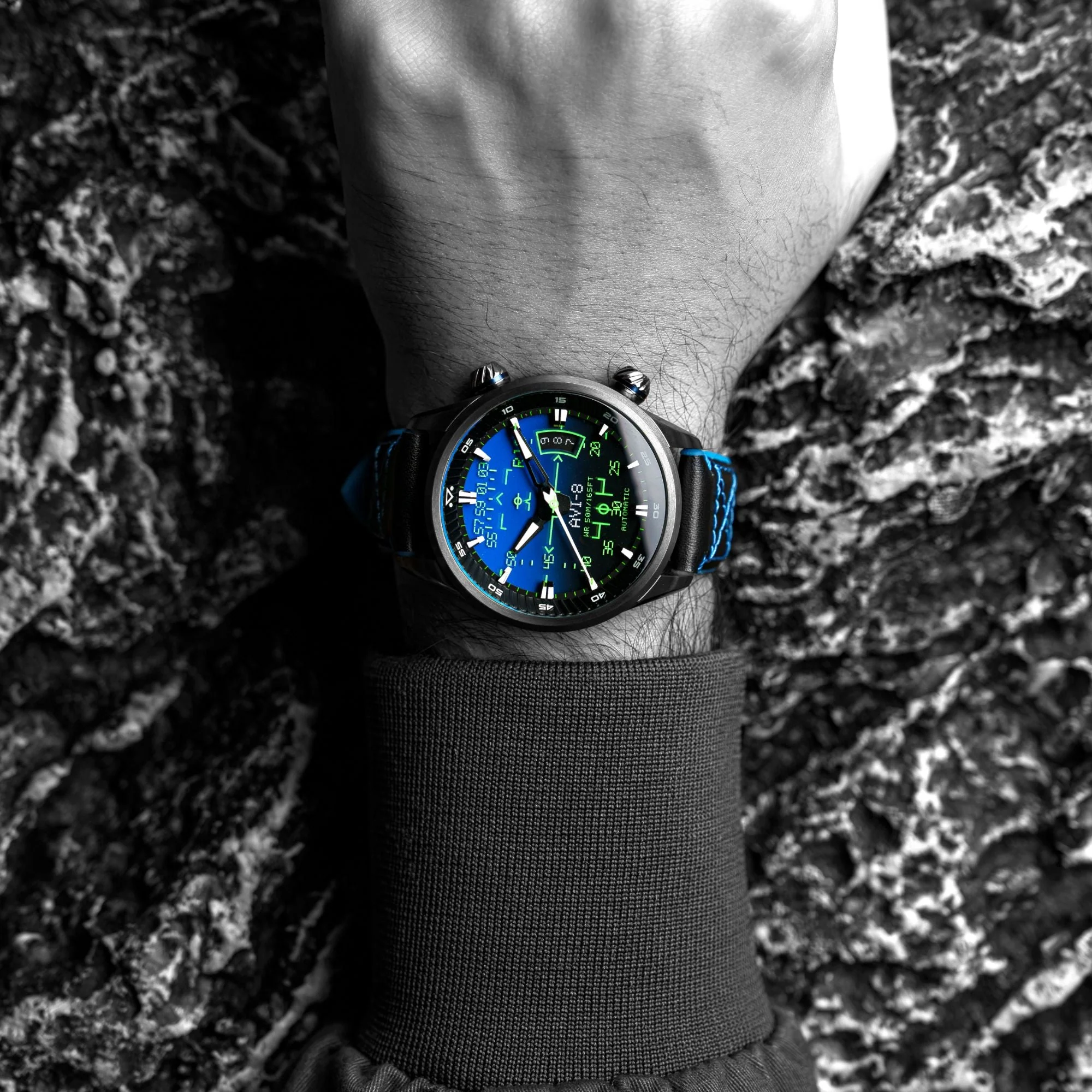 Hud Automatic Blue / Leather | Blue Dial - Image 2