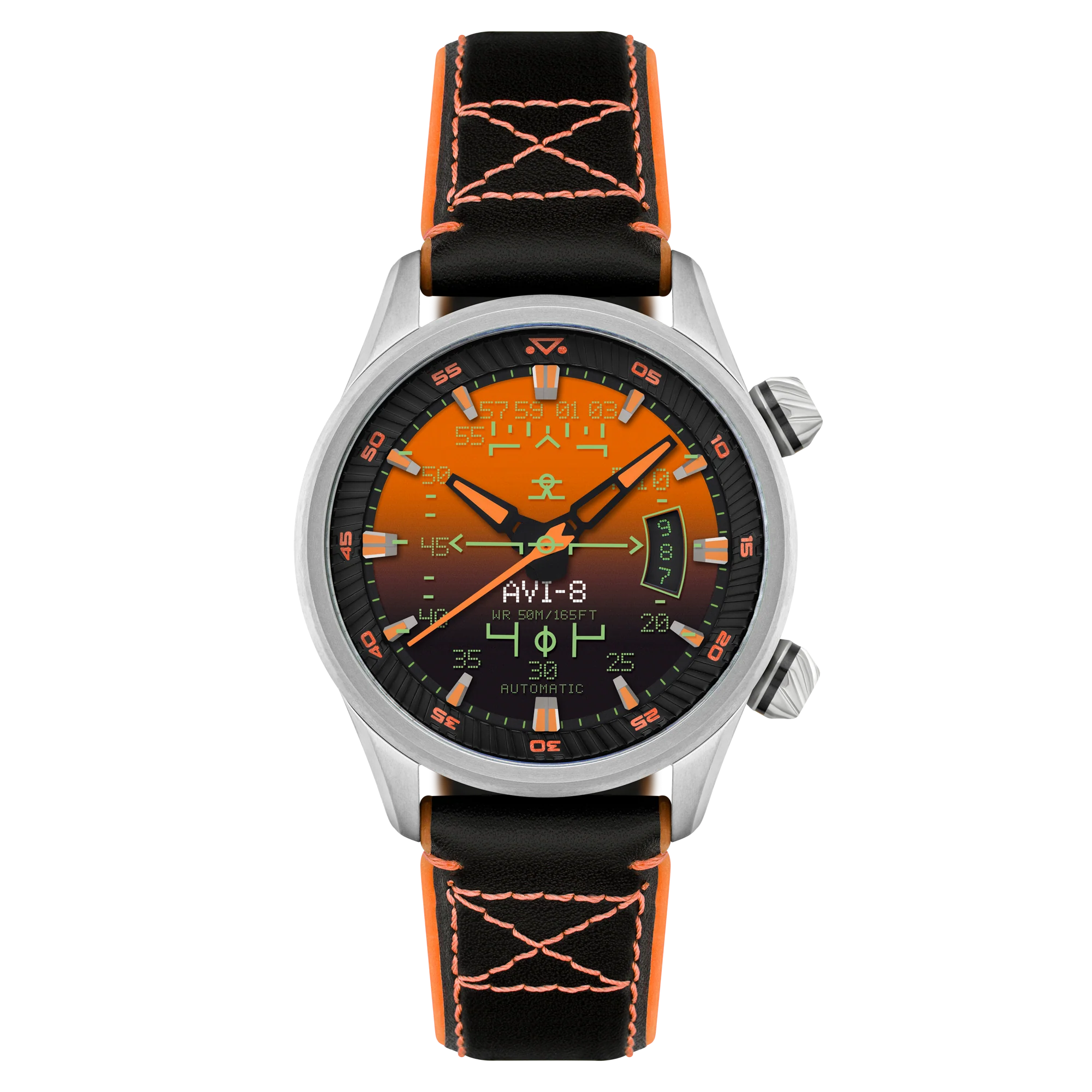 Hud Automatic Orange / Leather | Orange Dial