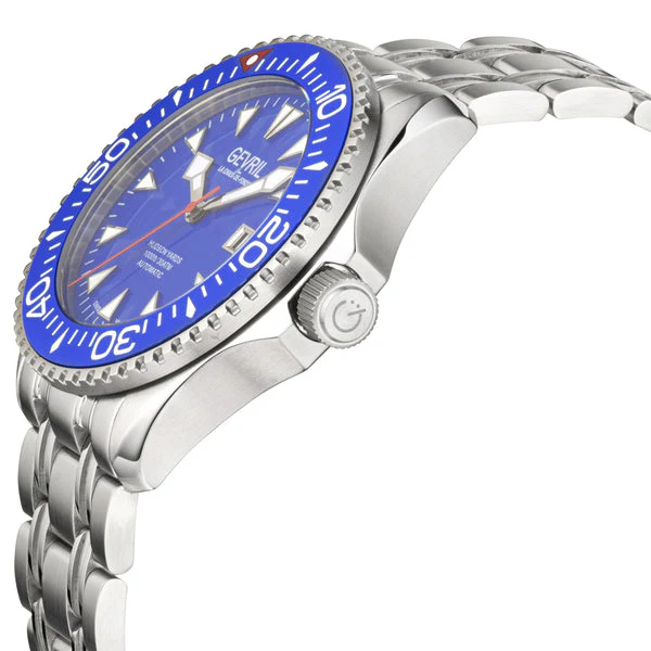 Hudson Yard Sellita SW200, 1000 Ft WR helium valve, ceramic bezel Swiss Made watch | Blue Dial - Image 3