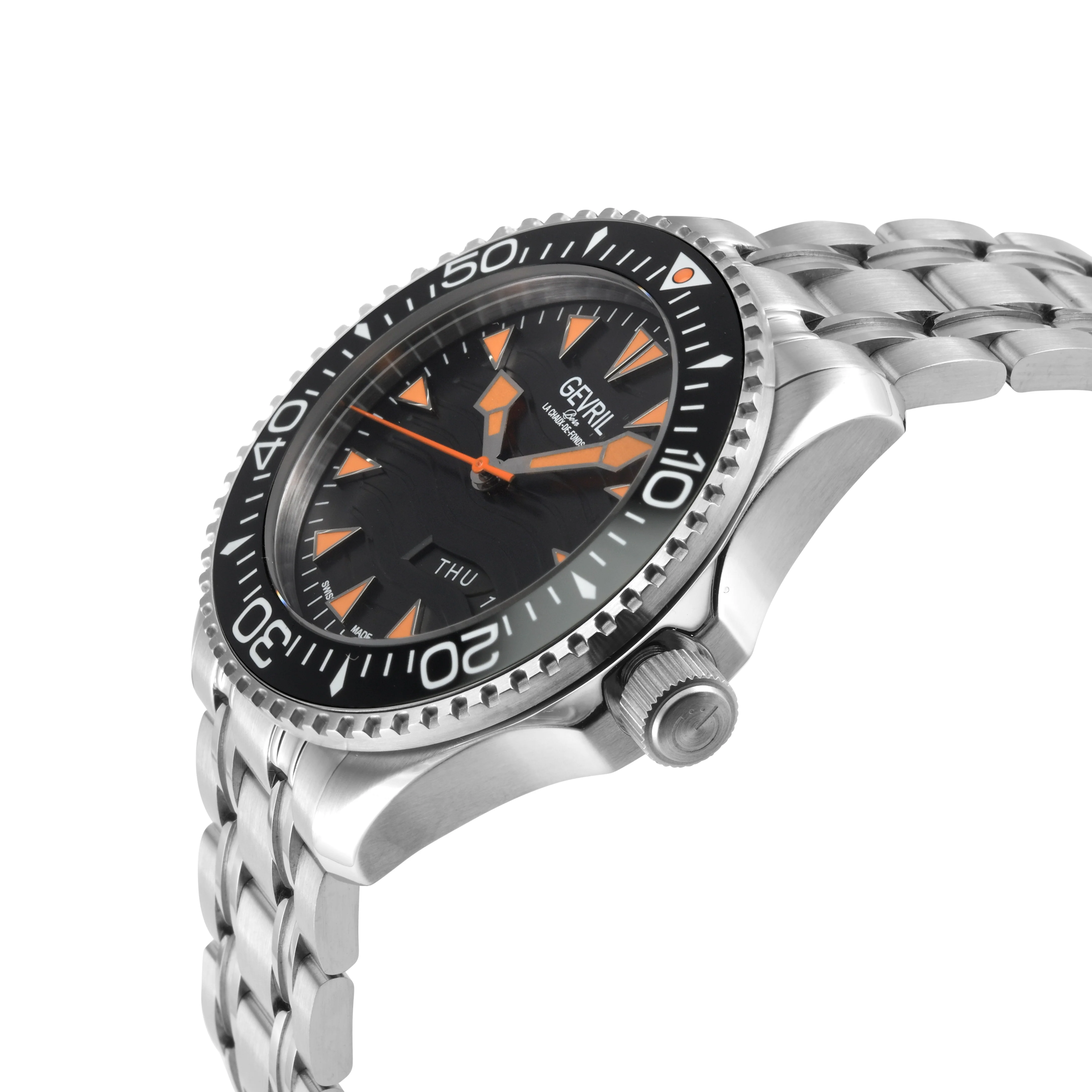 Hudson Yards Swiss Automatic Custom made SW220 - Day/Date display Diver watch, Black Ceramic bezel, Unidirectional Rotating bezel. | Black Dial - Image 2