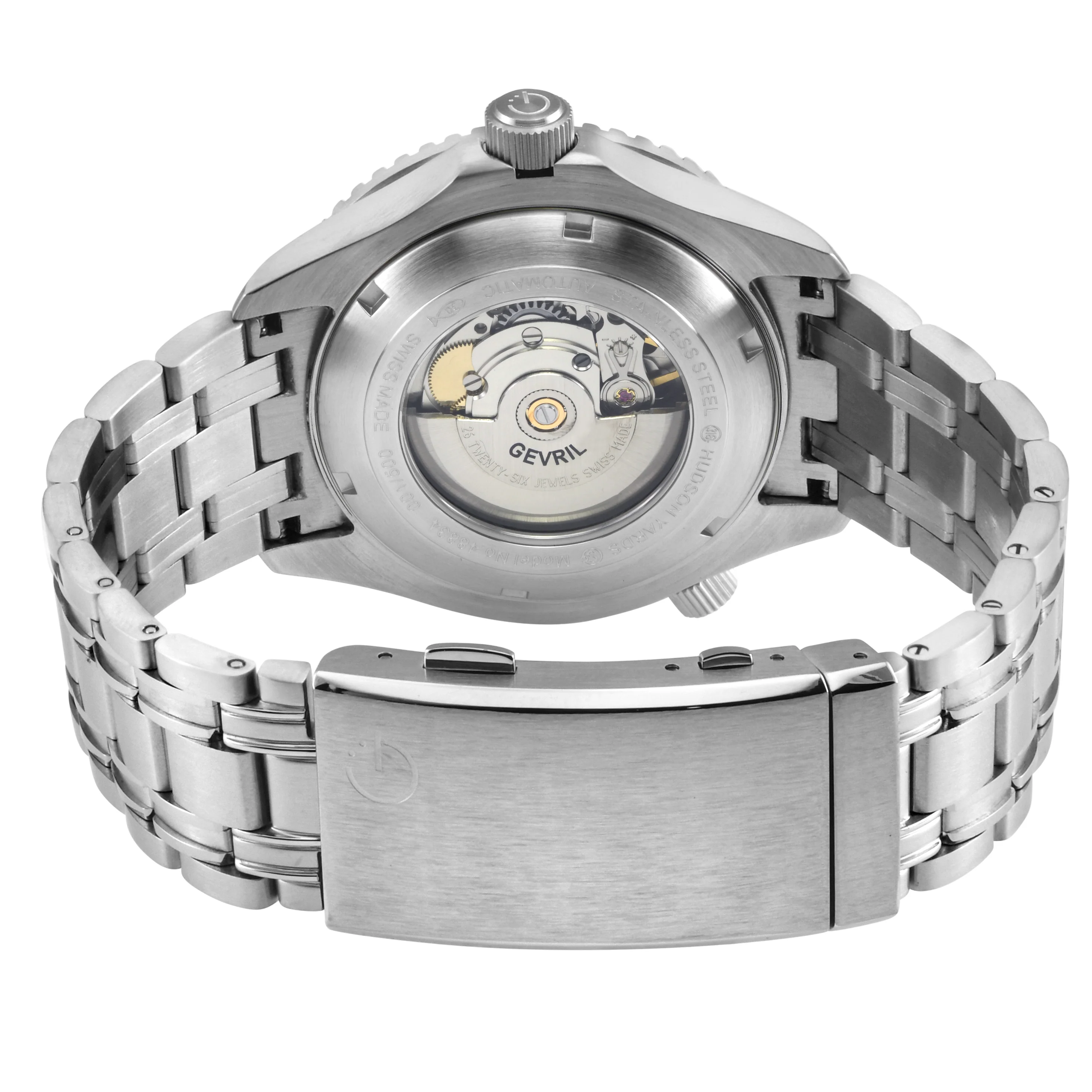 Hudson Yards Swiss Automatic Custom made SW220 - Day/Date display Diver watch, Grey Ceramic bezel, Unidirectional Rotating bezel. | Grey Dial - Image 3