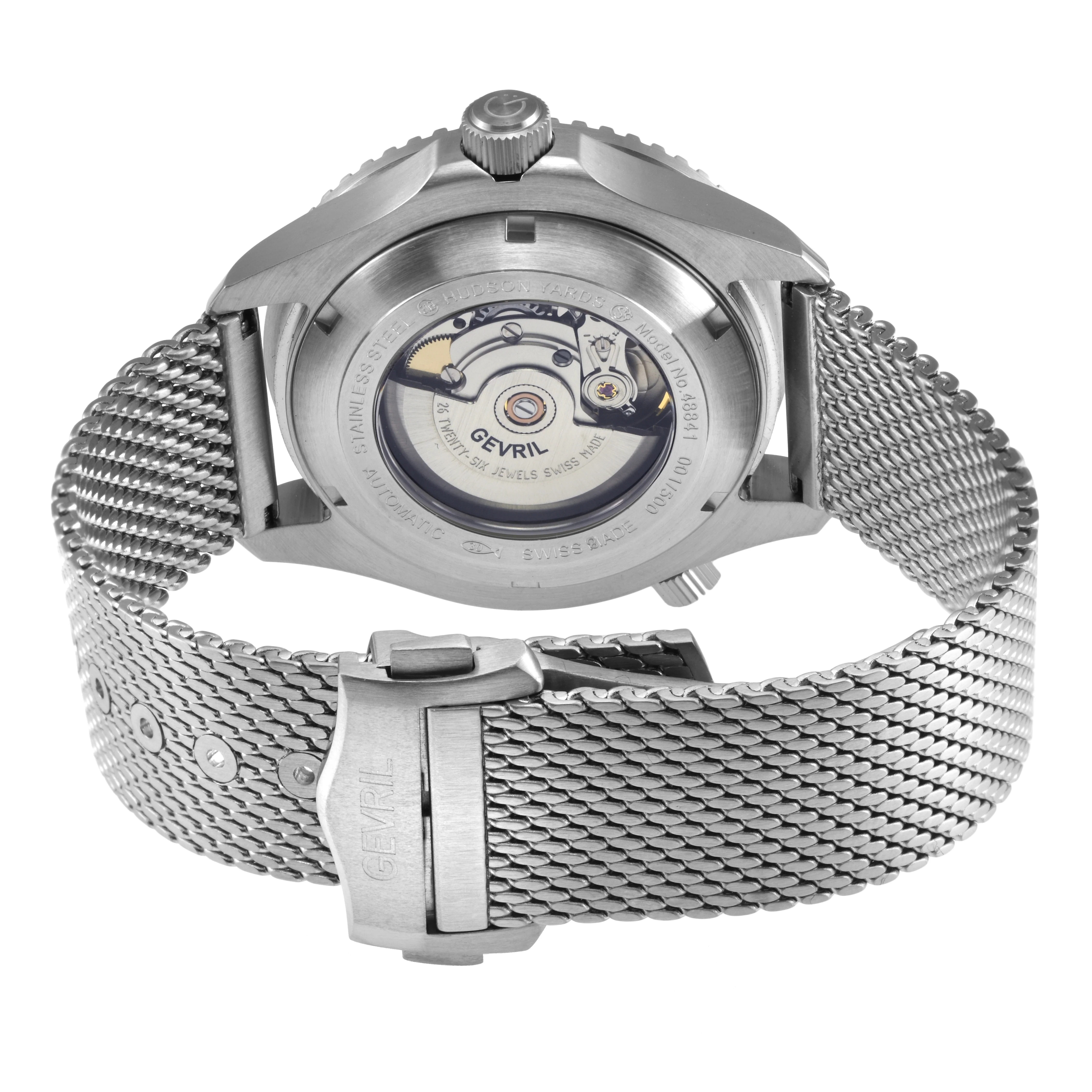 Hudson Yards Swiss Automatic SW200 - Date display Diver watch, Black Ceramic bezel, Black enamel dial with Old Radium Luminous | Black Dial - Image 3