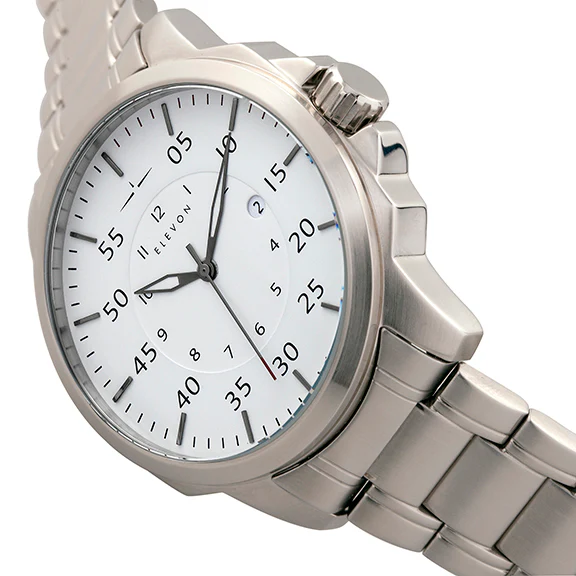 Hughes Watch w/ Date Silver/White | White Dial - Image 2