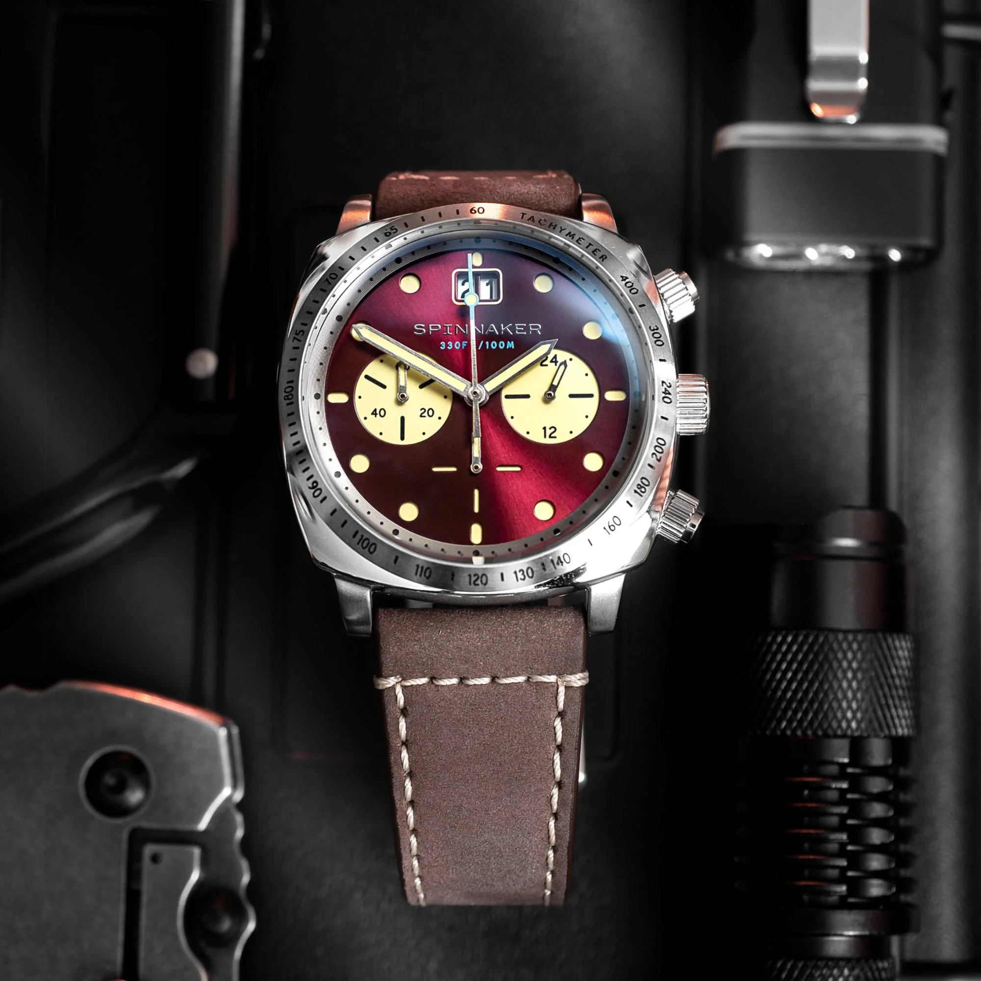 Hull Chronograph Red / Leather | Red Dial - Image 4