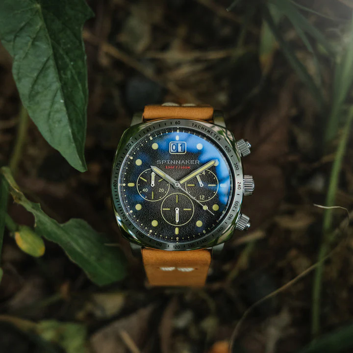 Hull Chronograph Black & Brown / Leather Black Dial - Image 19