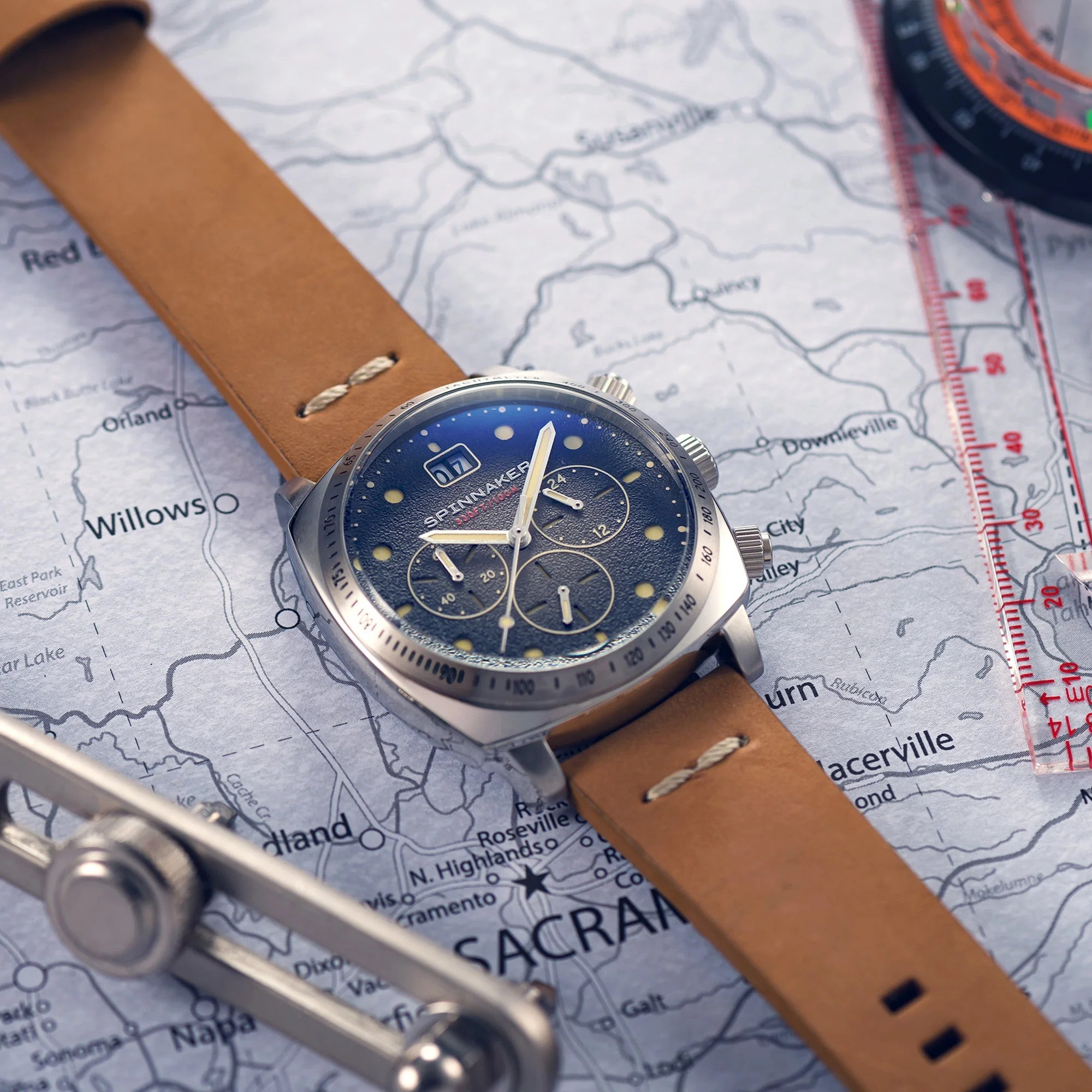Hull Chronograph Black & Brown / Leather Black Dial - Image 3