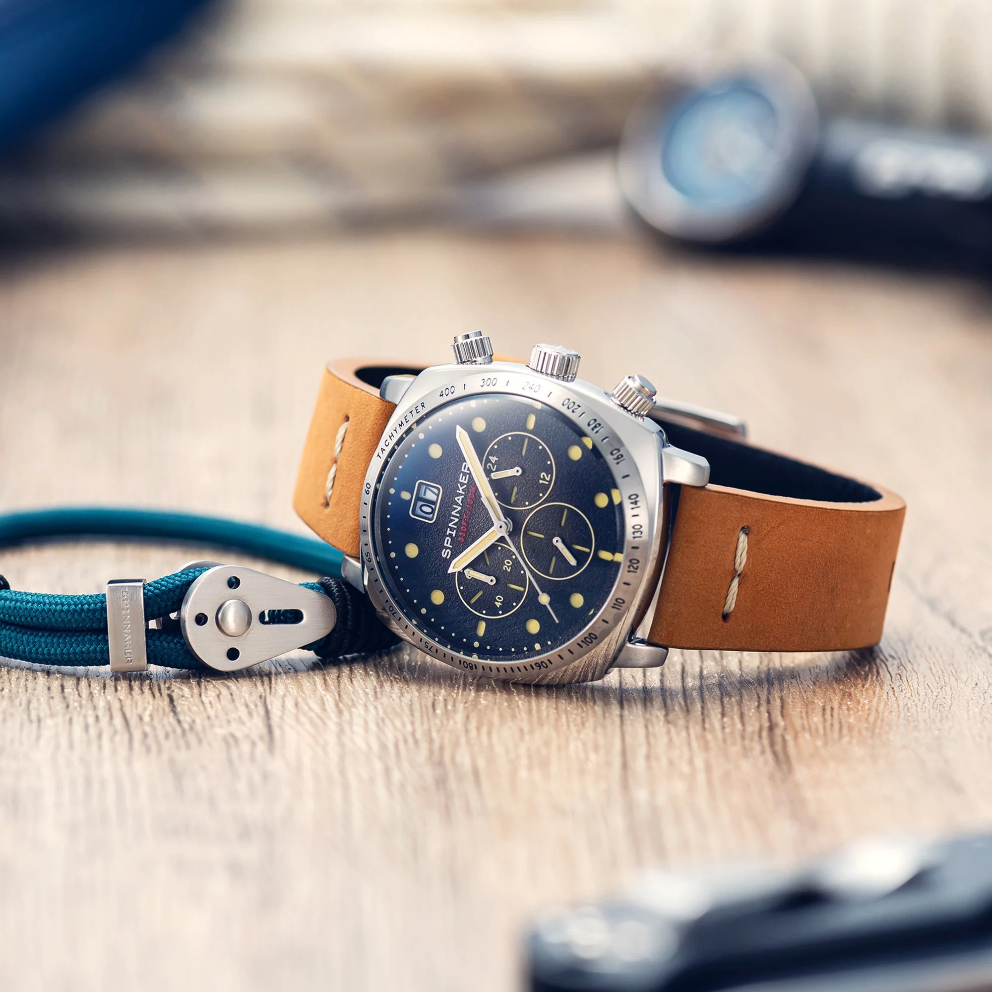 Hull Chronograph Black & Brown / Leather Black Dial - Image 5
