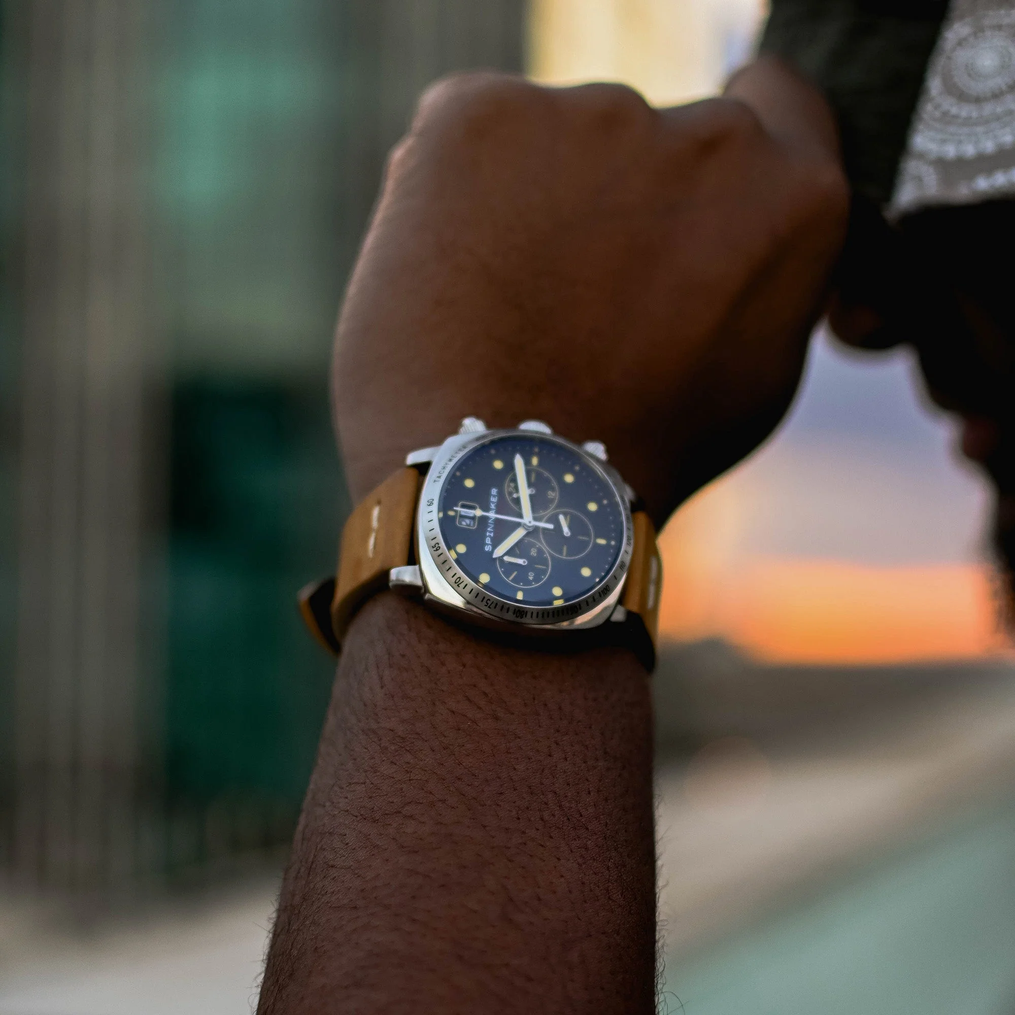 Hull Chronograph Black & Brown / Leather Black Dial - Image 8