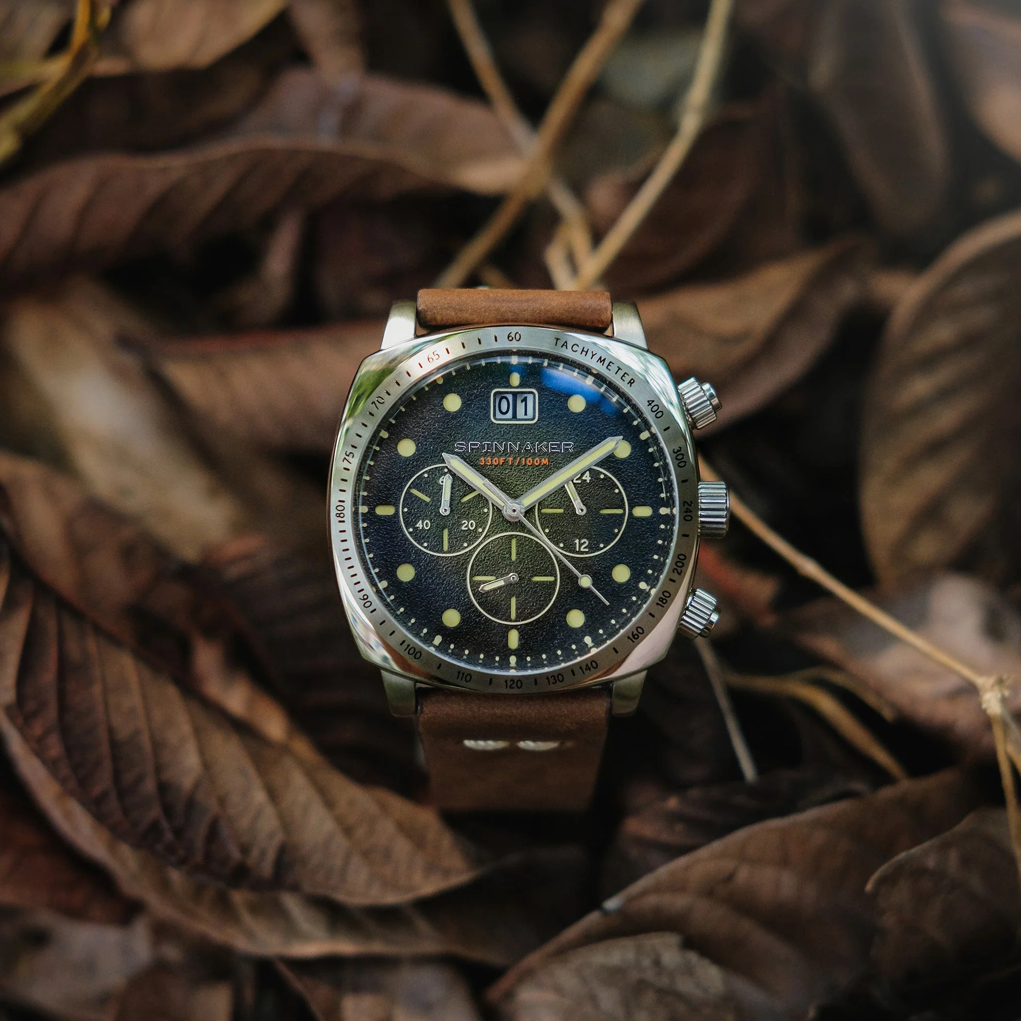 Hull Chronograph Green Dial / Leather | Green Dial - Image 3