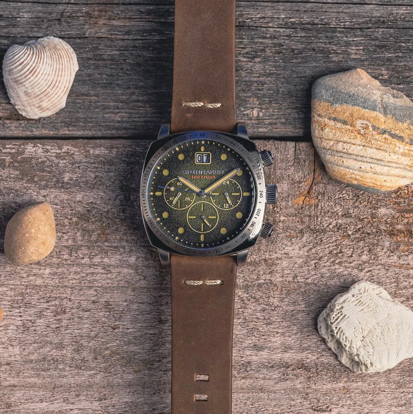 Hull Chronograph Green Dial / Leather | Green Dial - Image 6