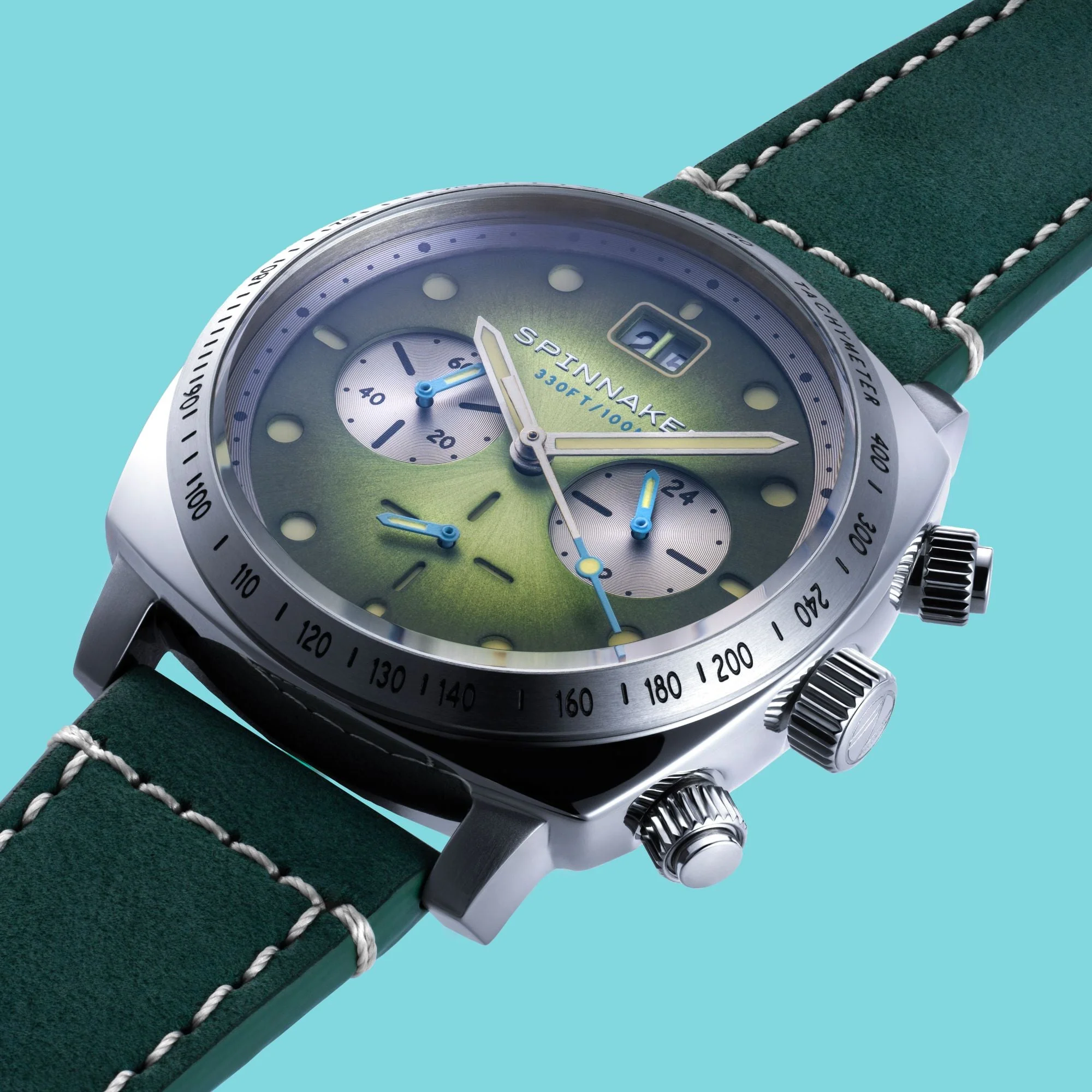 Hull Chronograph Green / Leather | Green Dial - Image 4