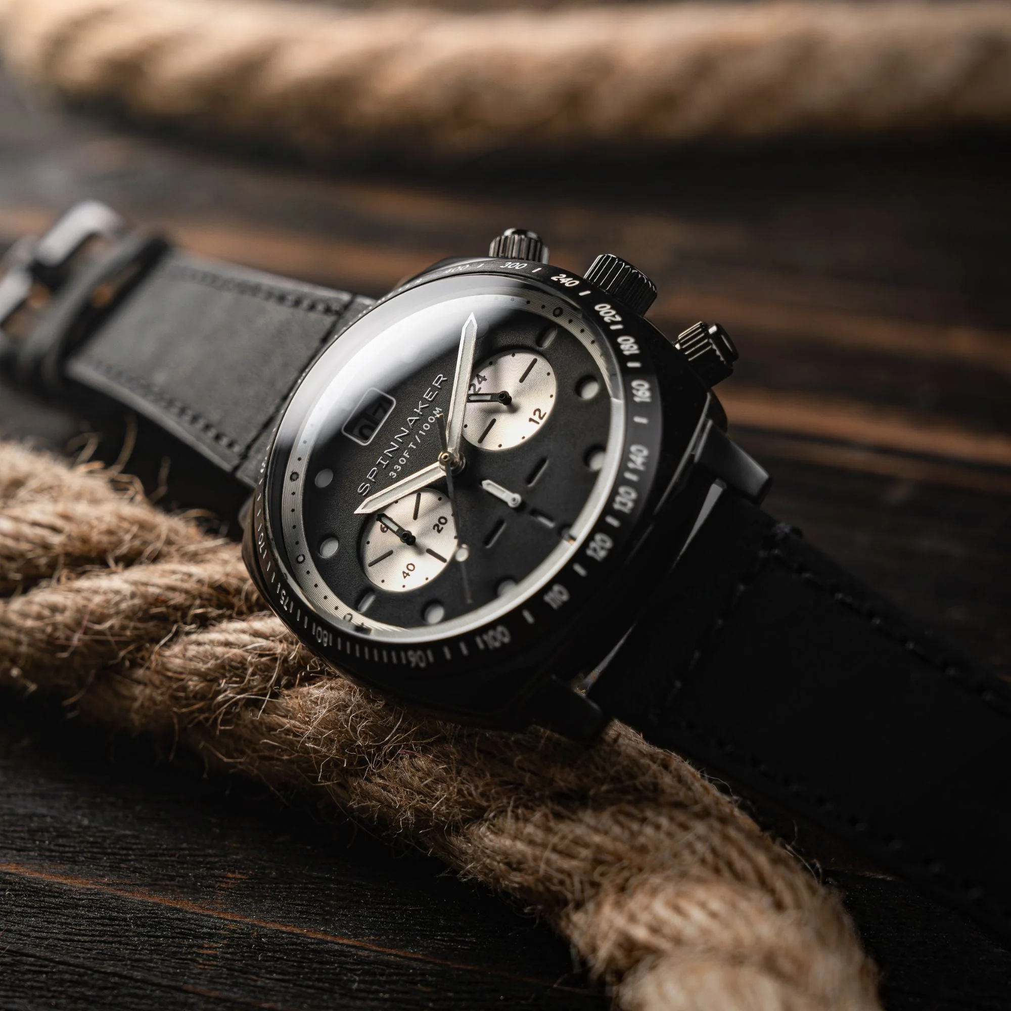 Hull Chronograph Black / Leather | Black Dial - Image 3