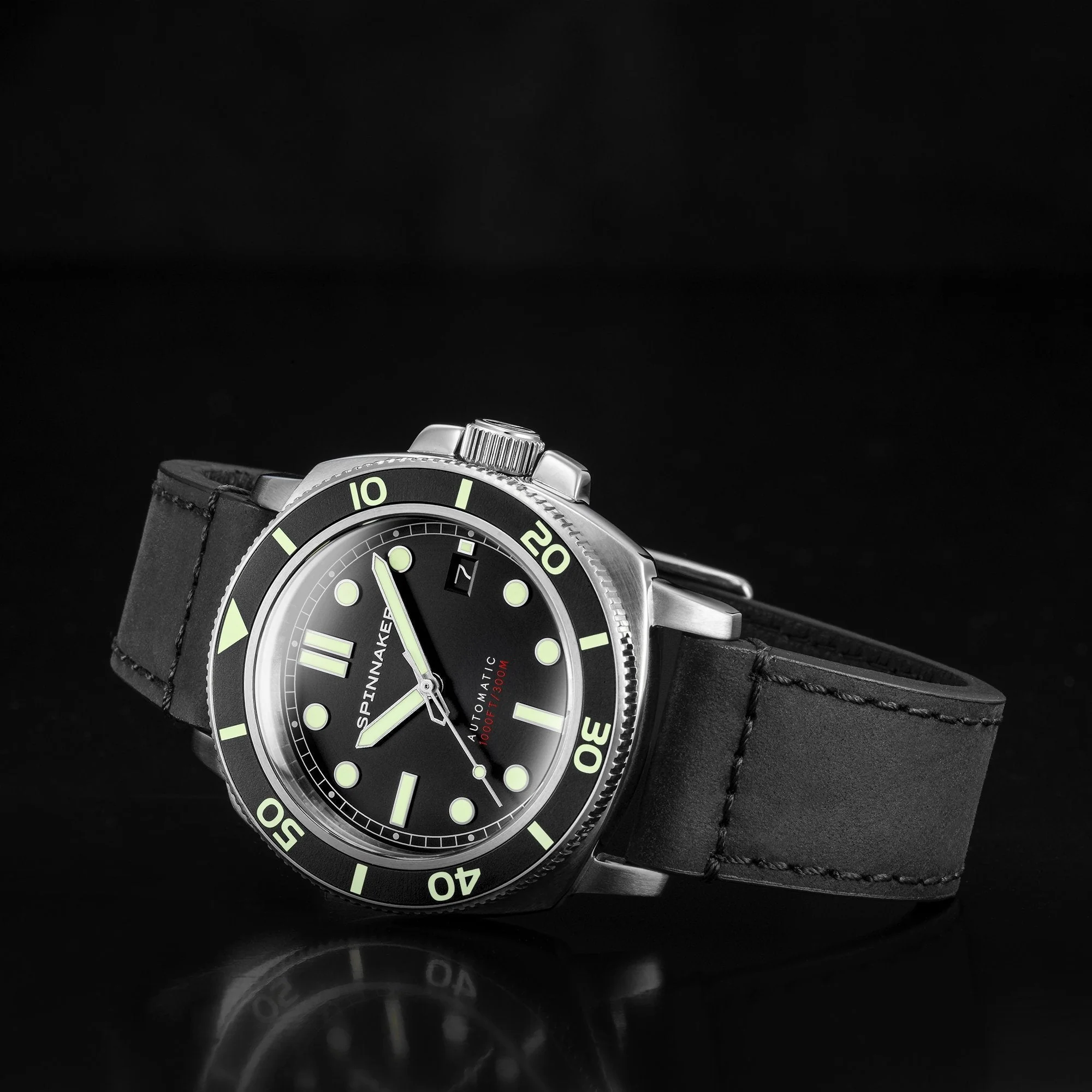 Hull Diver Black / Leather | Black Dial - Image 2