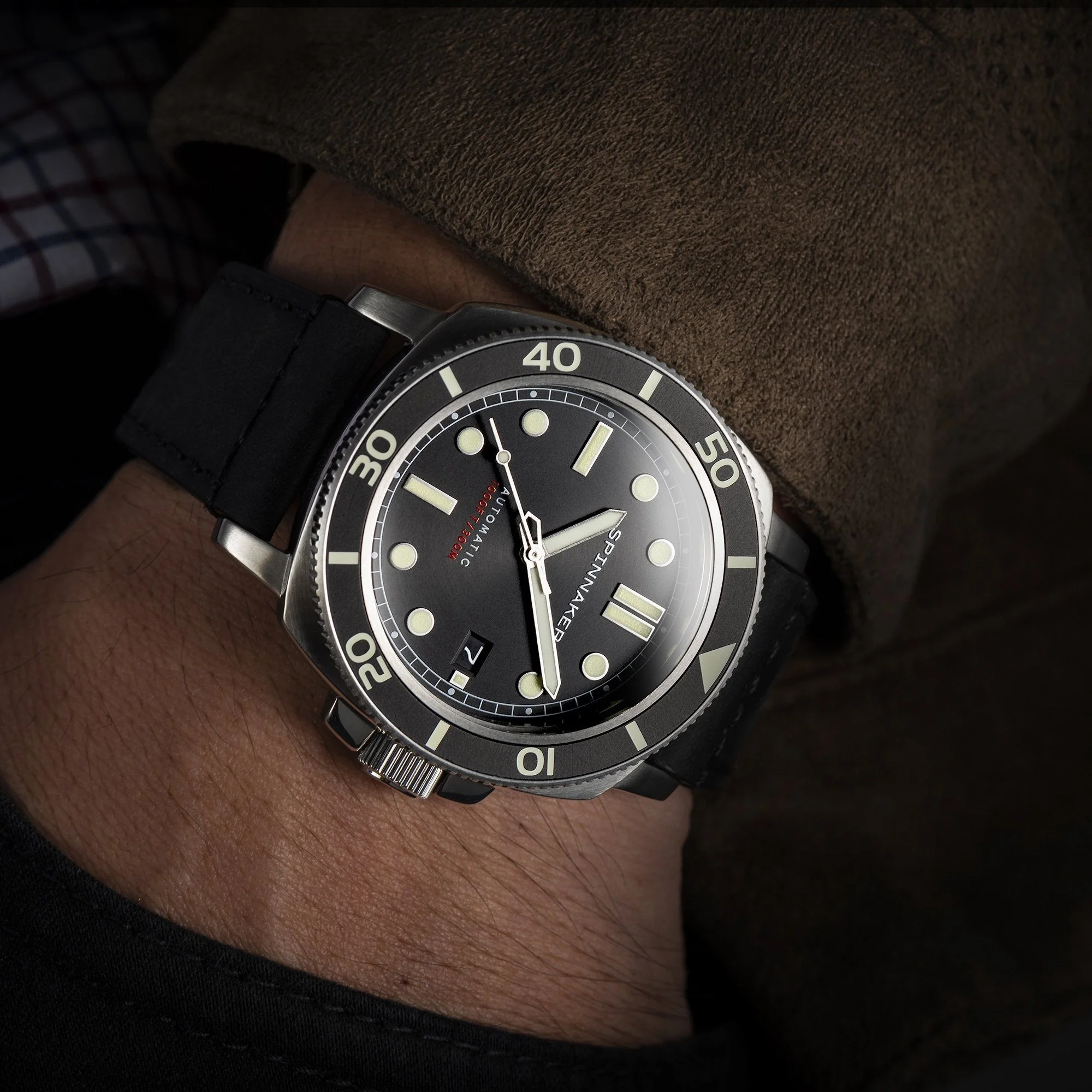 Hull Diver Black / Leather | Black Dial - Image 4