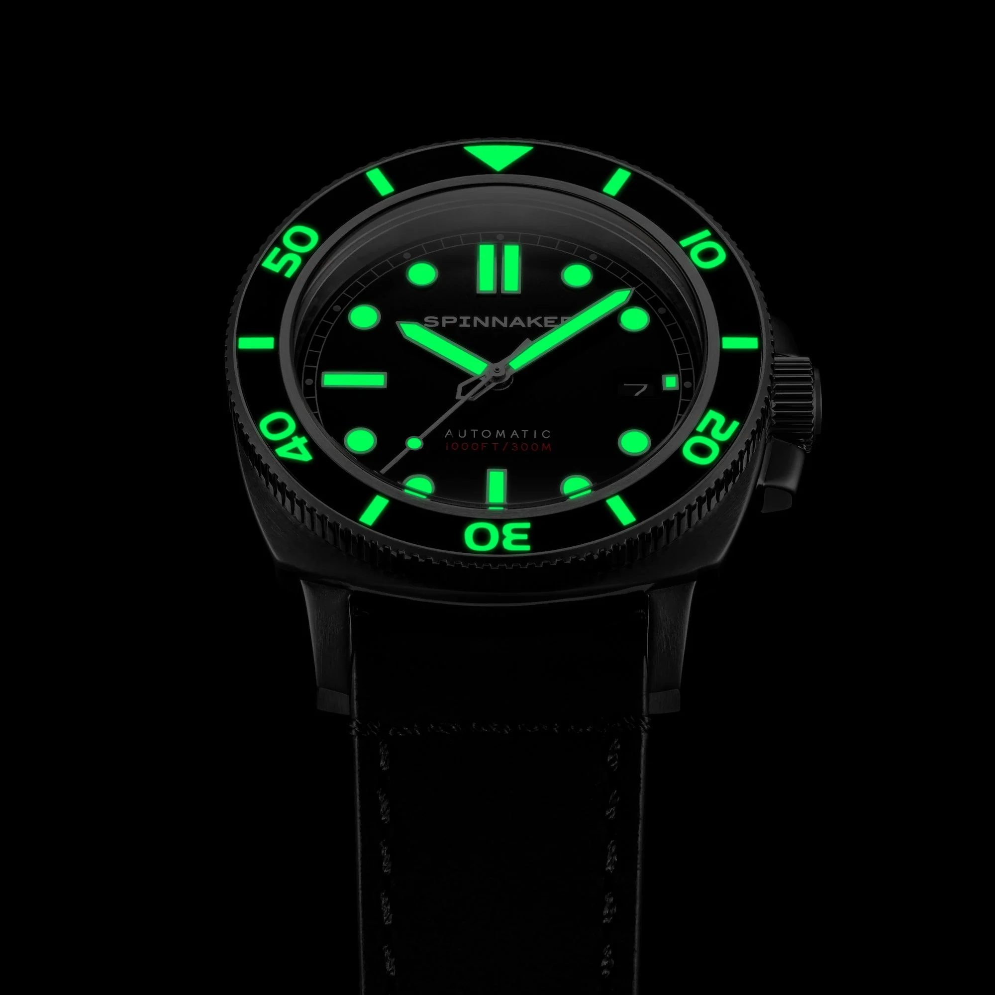 Hull Diver Black / Leather | Black Dial - Image 5
