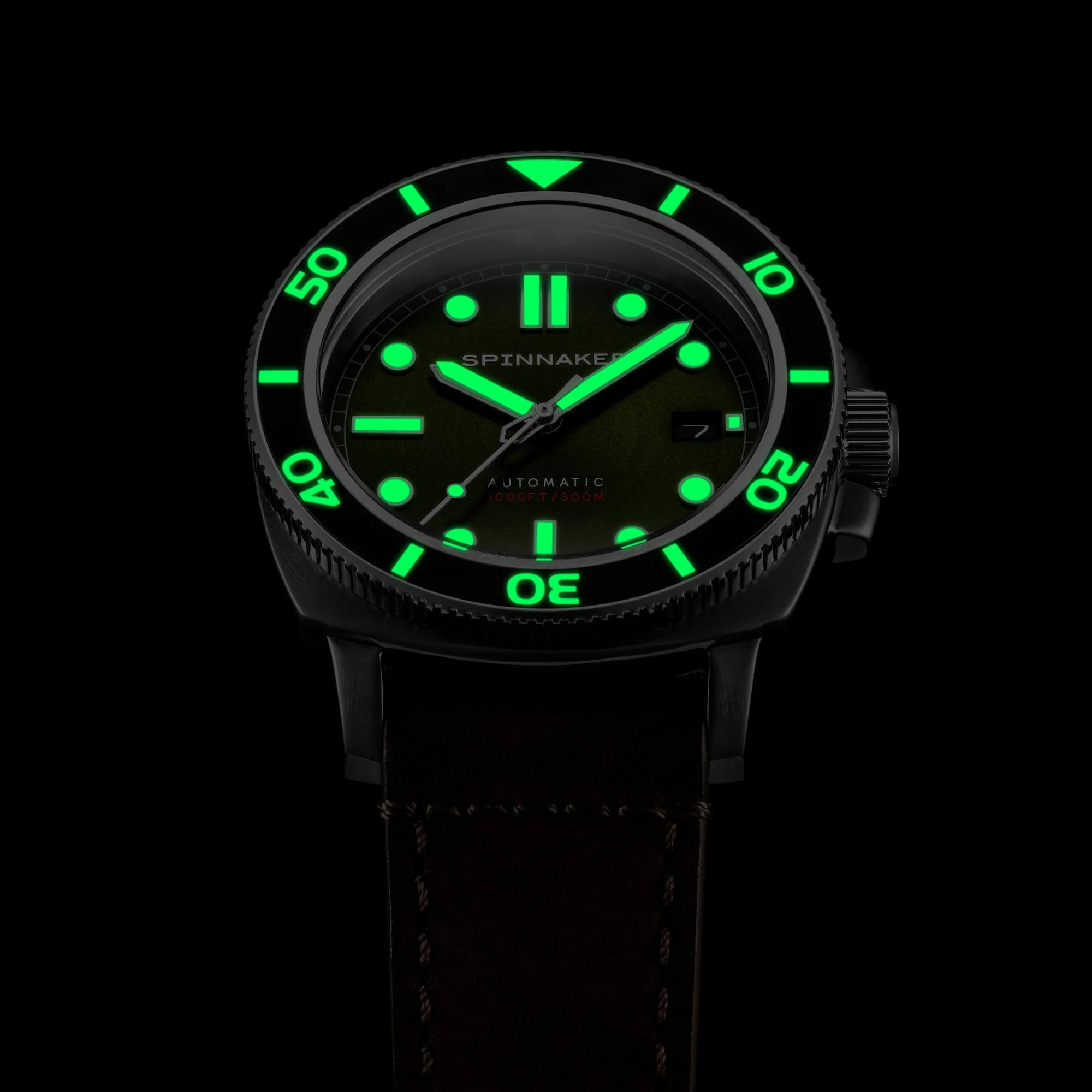 Hull Diver Green / Leather | Green Dial - Image 5
