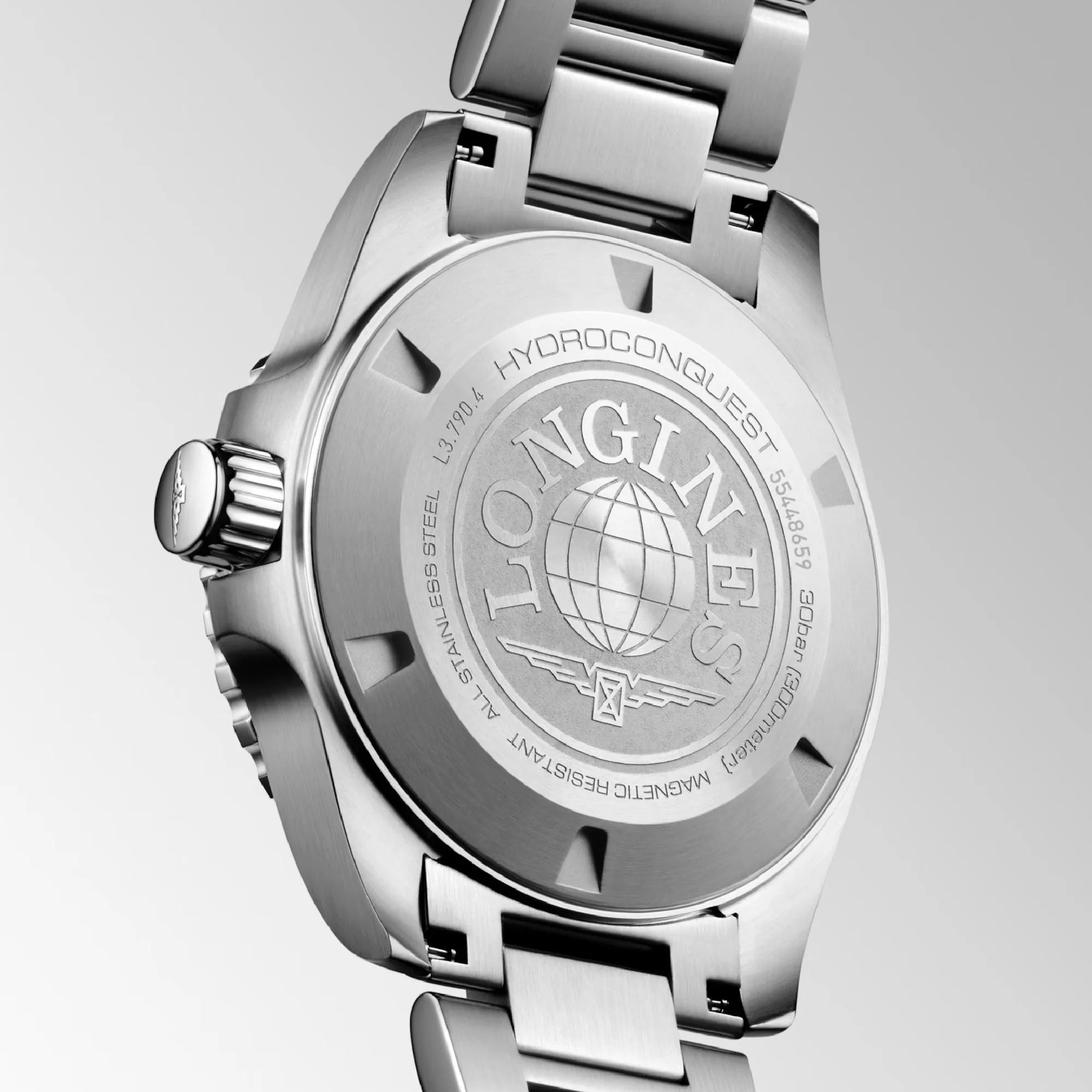 HYDROCONQUEST GMT Black / Stainless Steel | Black Dial - Image 5