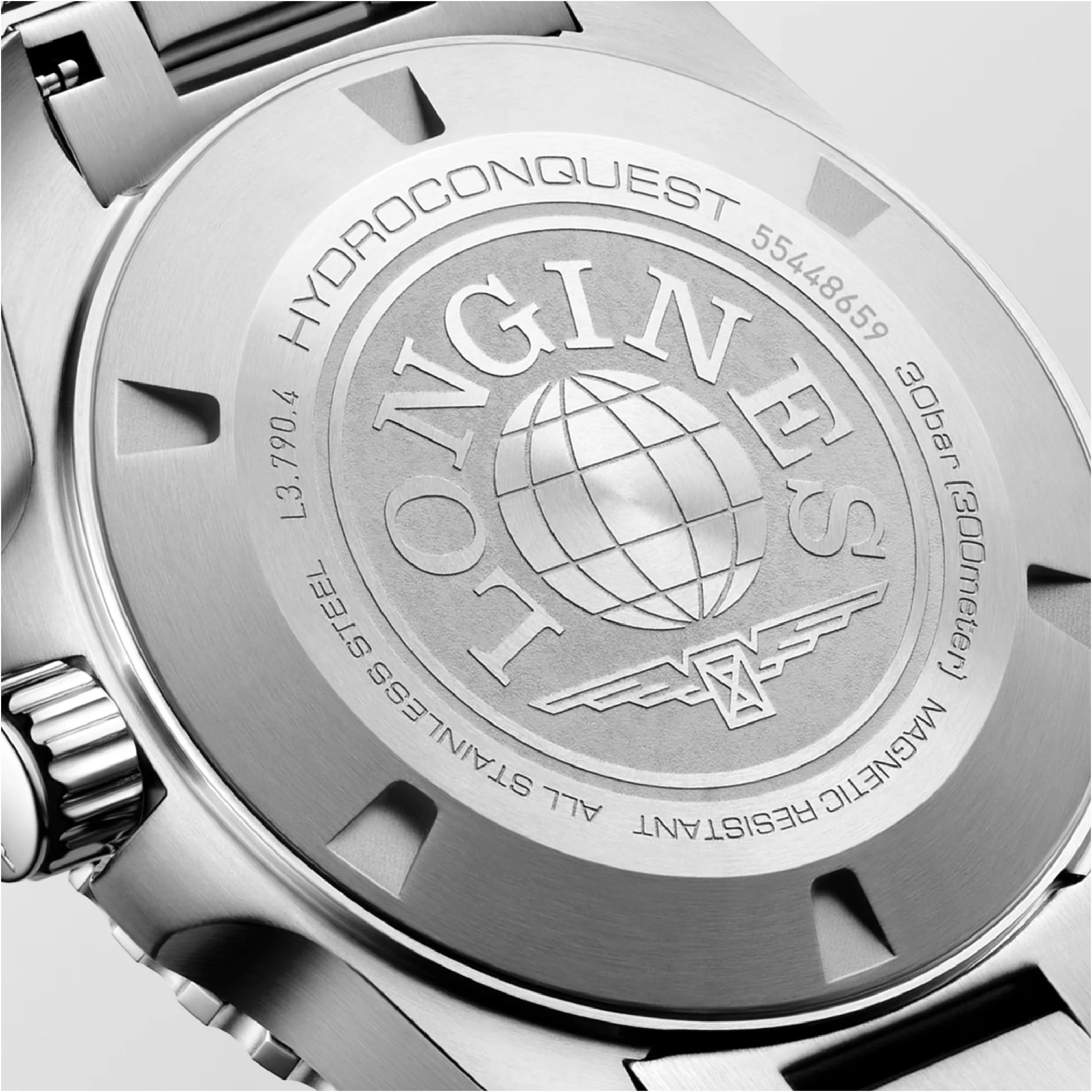 HYDROCONQUEST GMT Black / Stainless Steel | Black Dial - Image 6