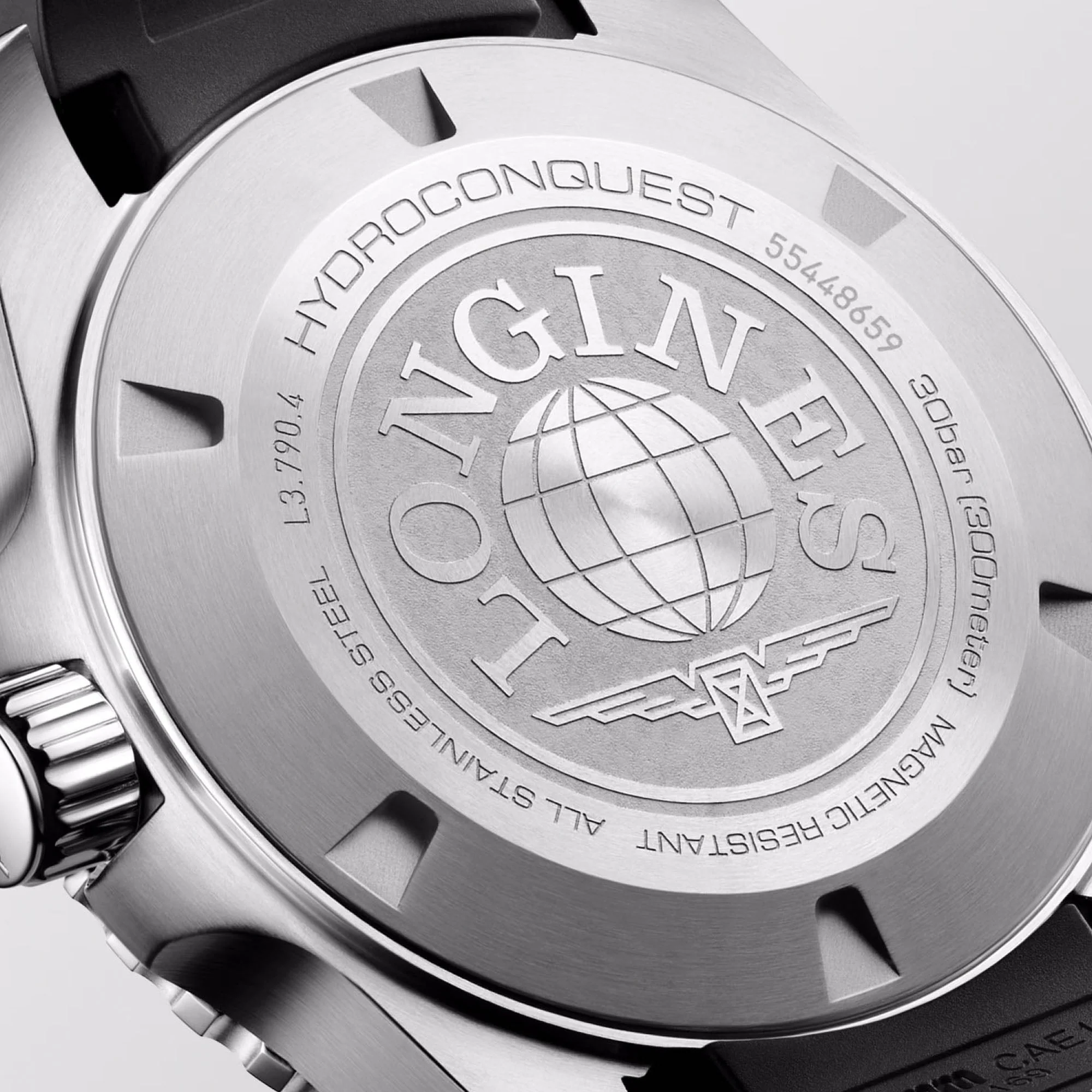 HYDROCONQUEST GMT Black / Rubber | Black Dial - Image 3
