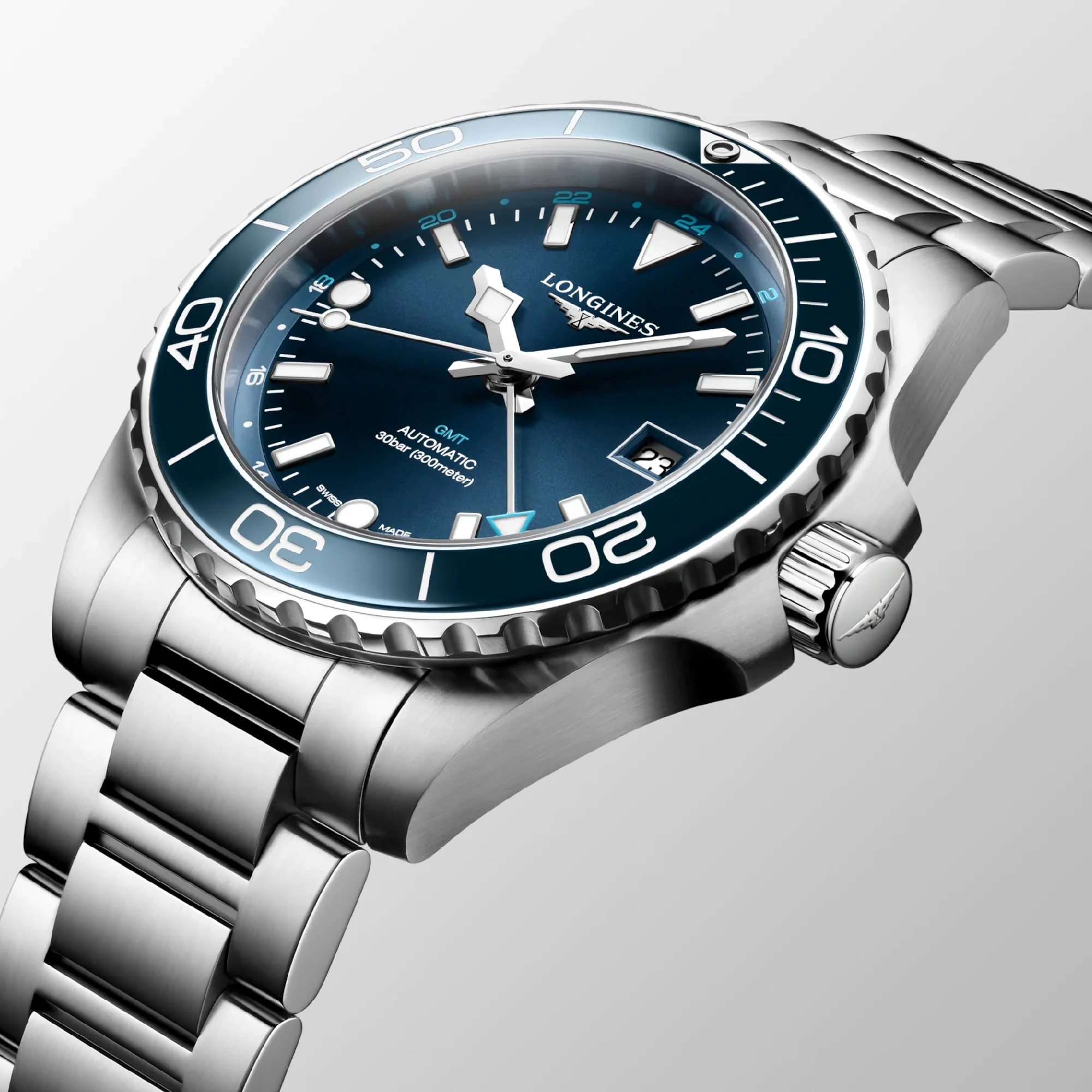 HYDROCONQUEST GMT Blue / Stainless Steel | Blue Dial - Image 10