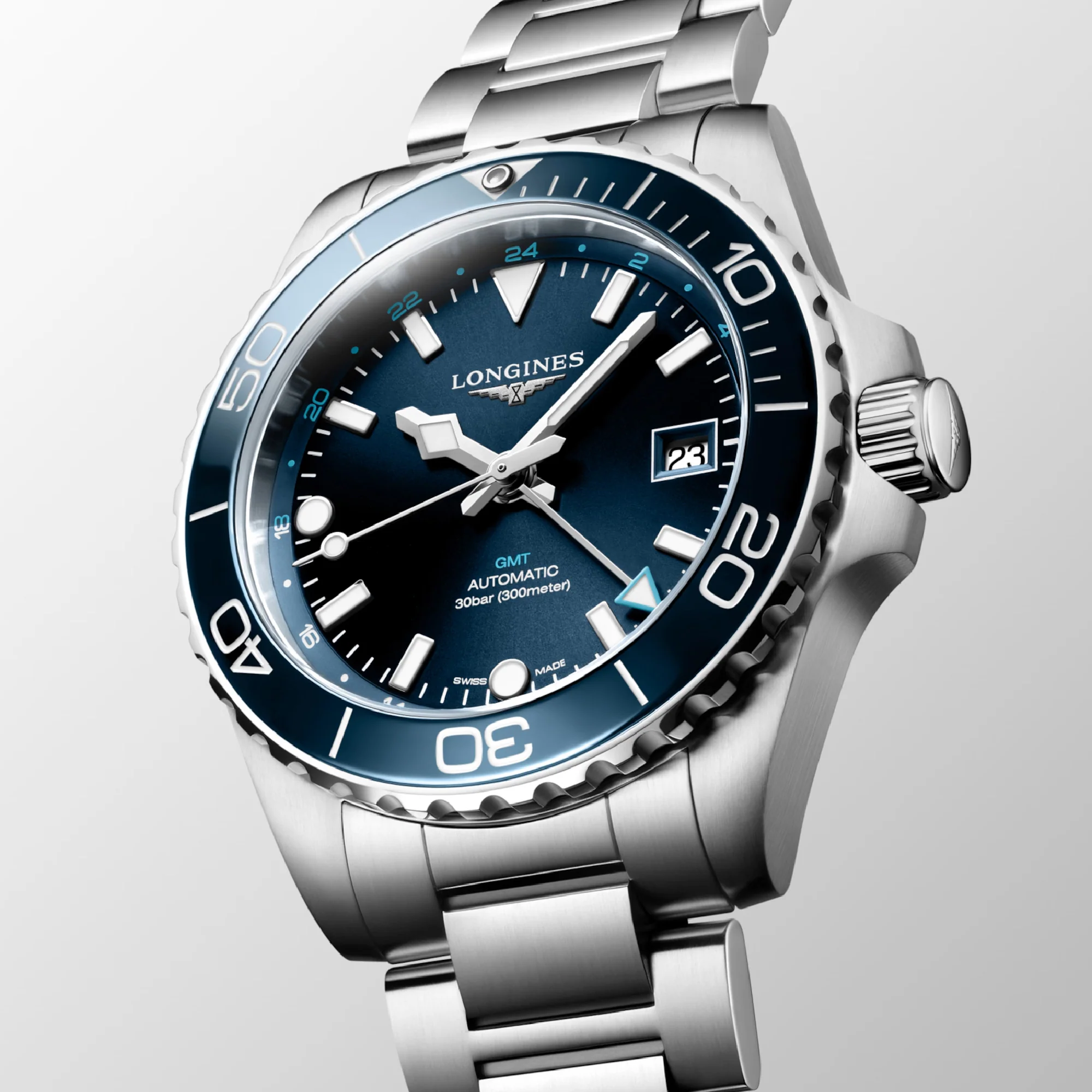 HYDROCONQUEST GMT Blue / Stainless Steel | Blue Dial - Image 5