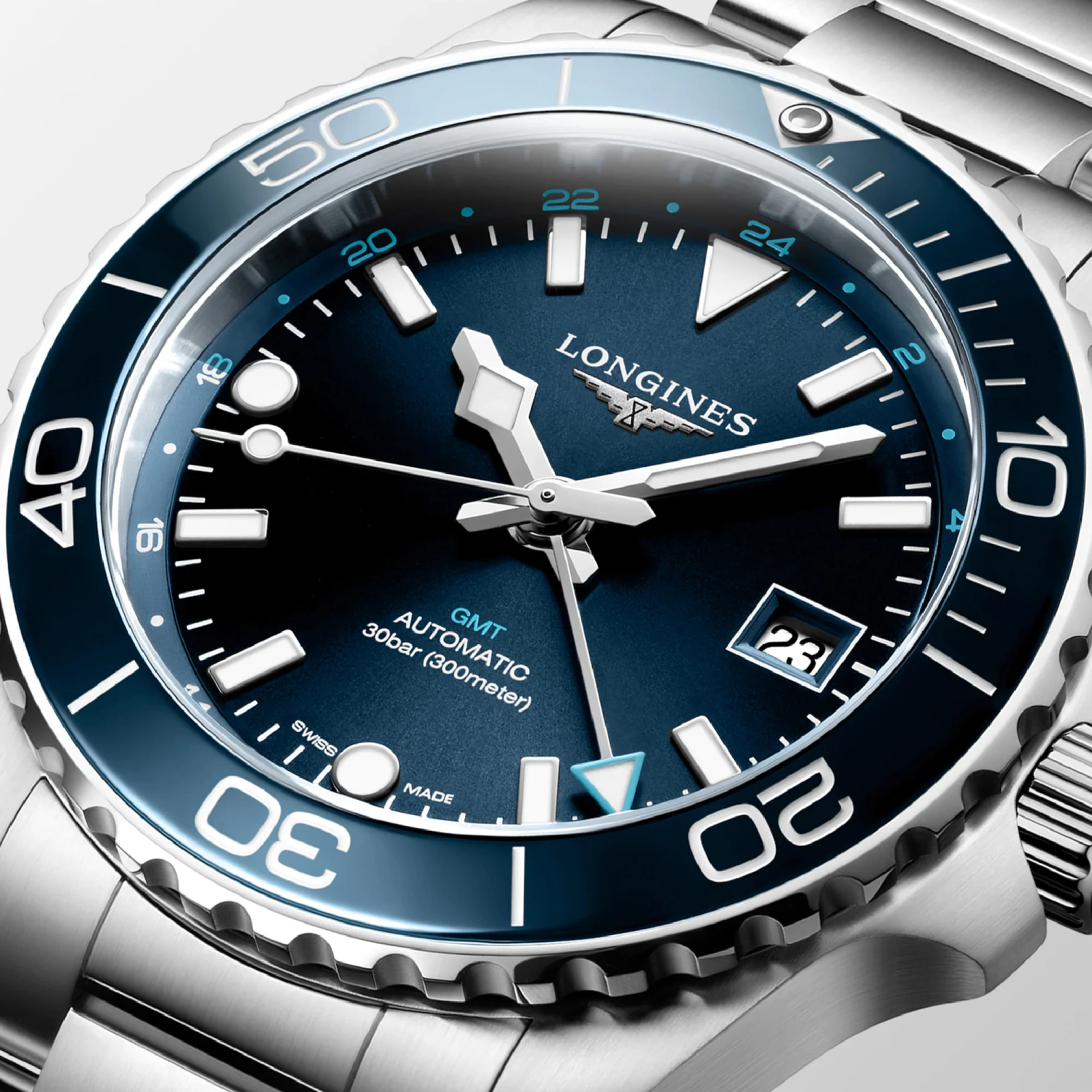 HYDROCONQUEST GMT Blue / Stainless Steel | Blue Dial - Image 6