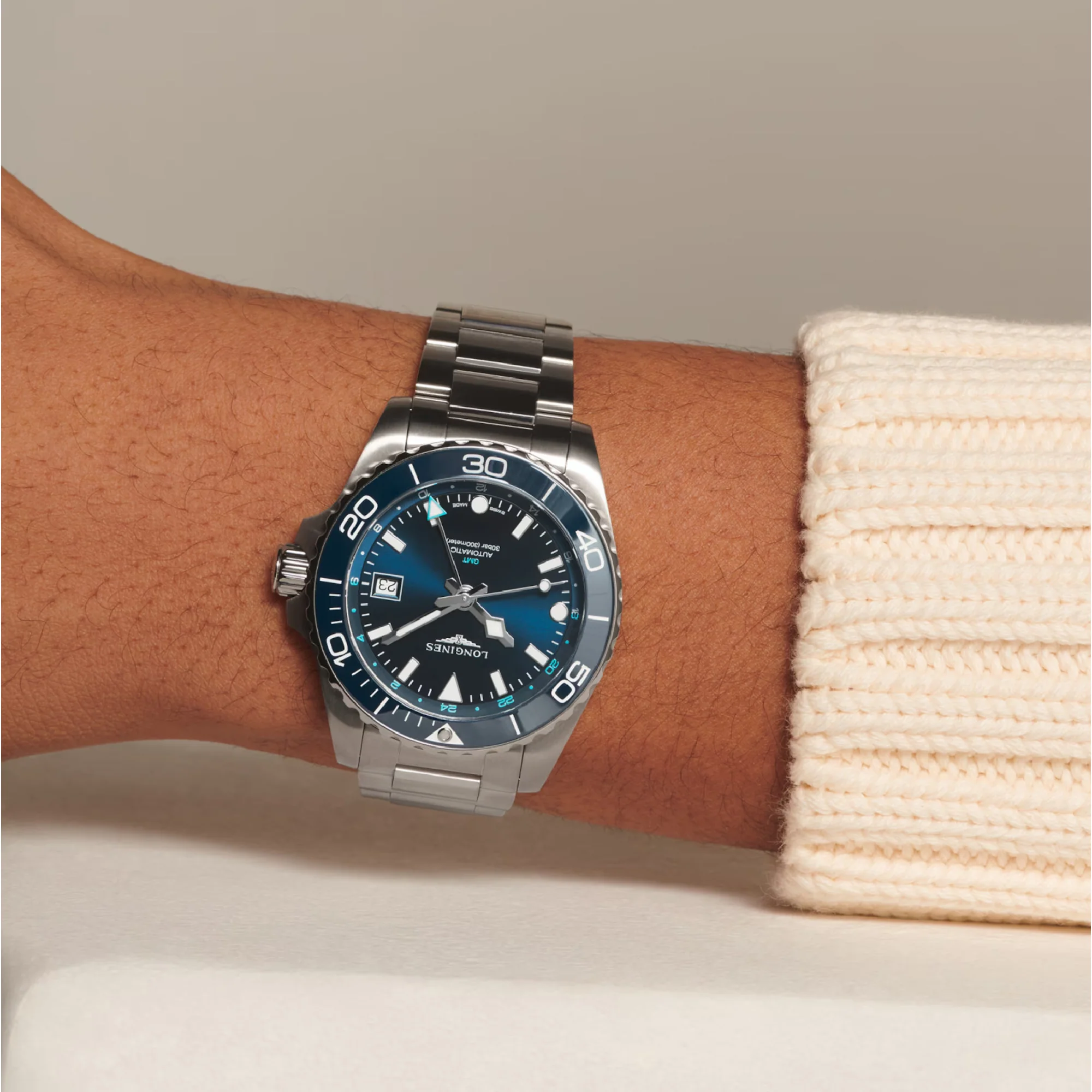HYDROCONQUEST GMT Blue / Stainless Steel | Blue Dial - Image 7