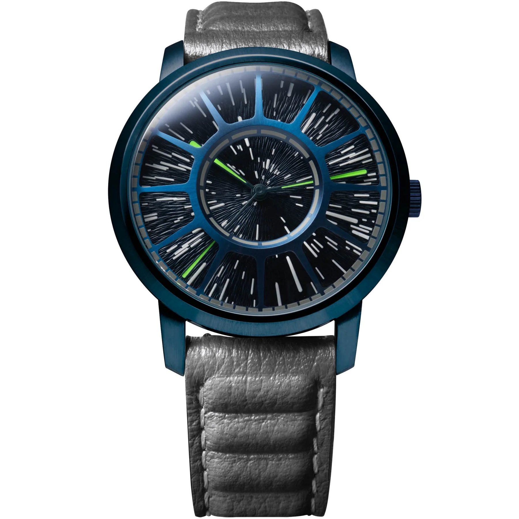 Hyperspace Automatic Blue Supernova Blue/gray leather strap | Black Dial - Image 2