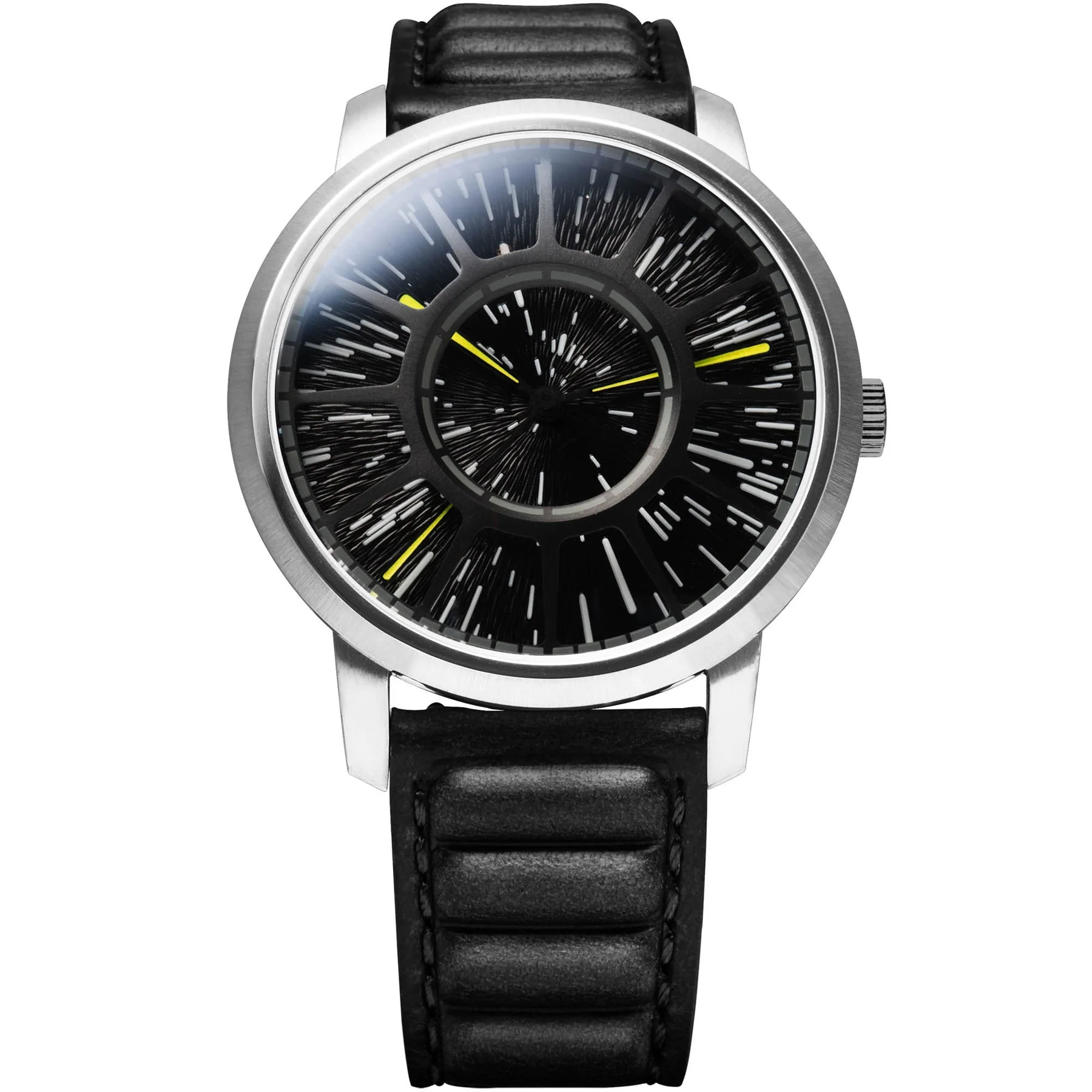 Hyperspace Automatic Interstellar silver/black leather strap | Black Dial - Image 2