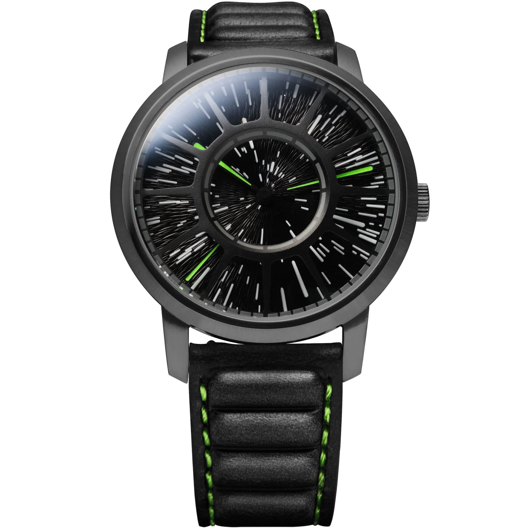 Hyperspace Automatic Photon gunmetal/black leather strap | Black Dial - Image 2