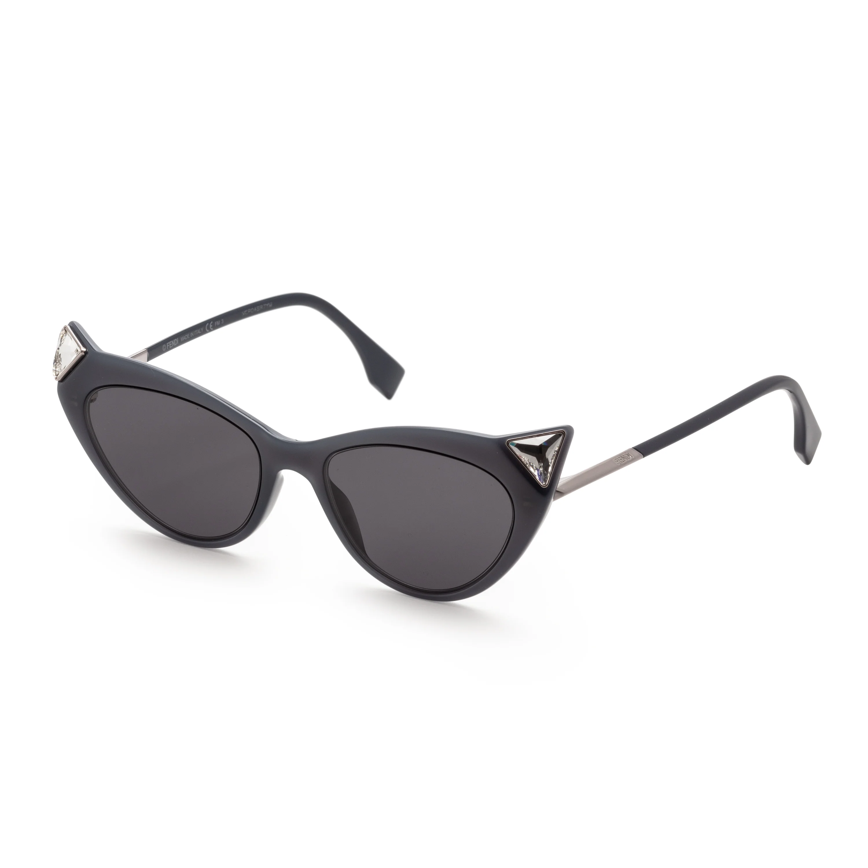Iridia Cat-Eye Black Frame, Blue Lens | Dial
