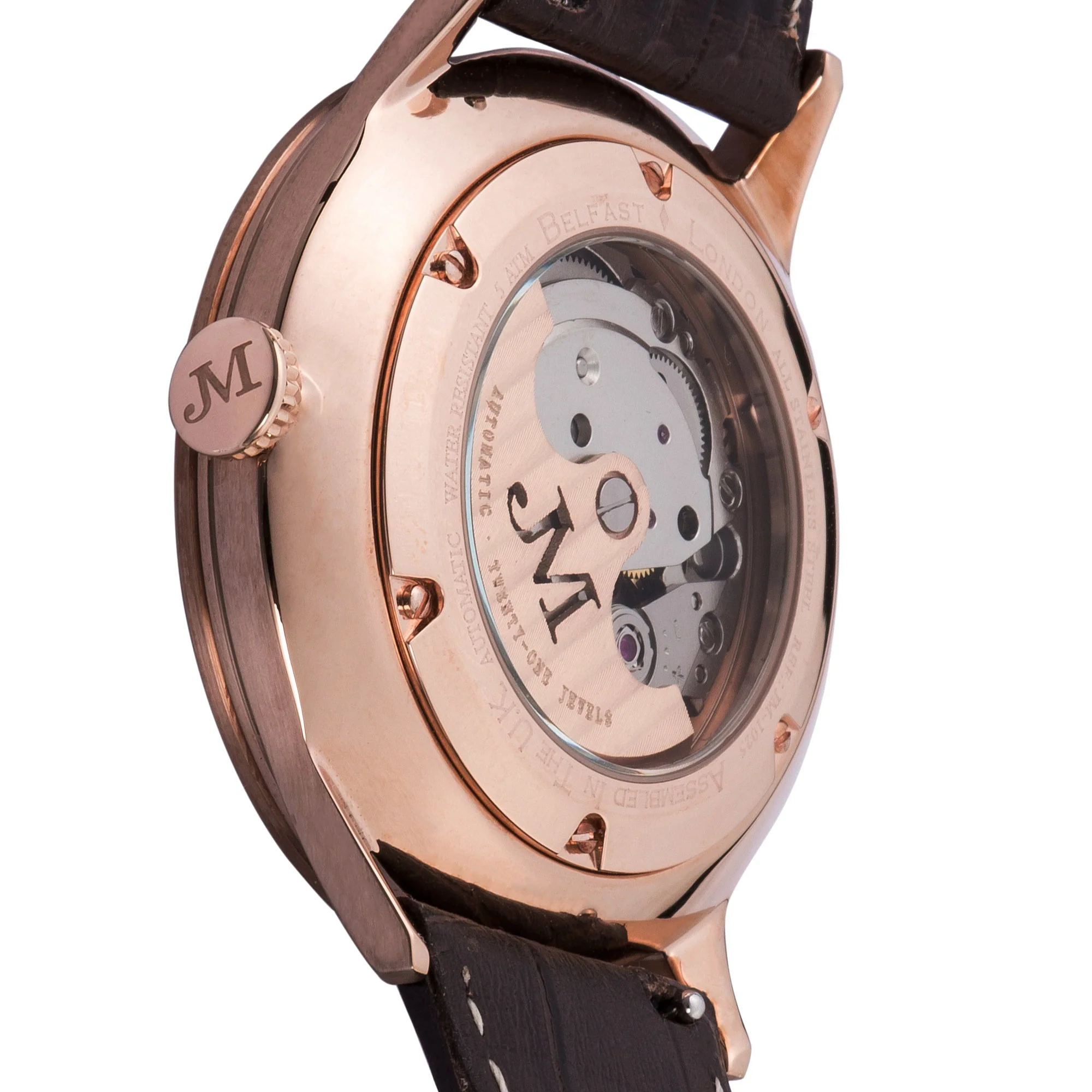 James McCabe London Automatic Watch Brown / Leather | Brown Dial - Image 4