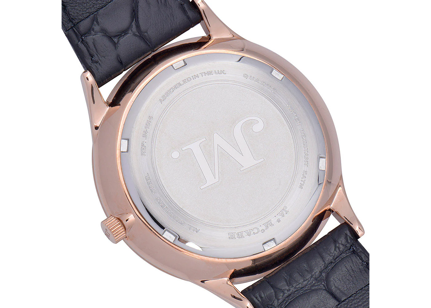 James McCabe London Slim Swiss Quartz Watch White / Leather | White Dial - Image 4