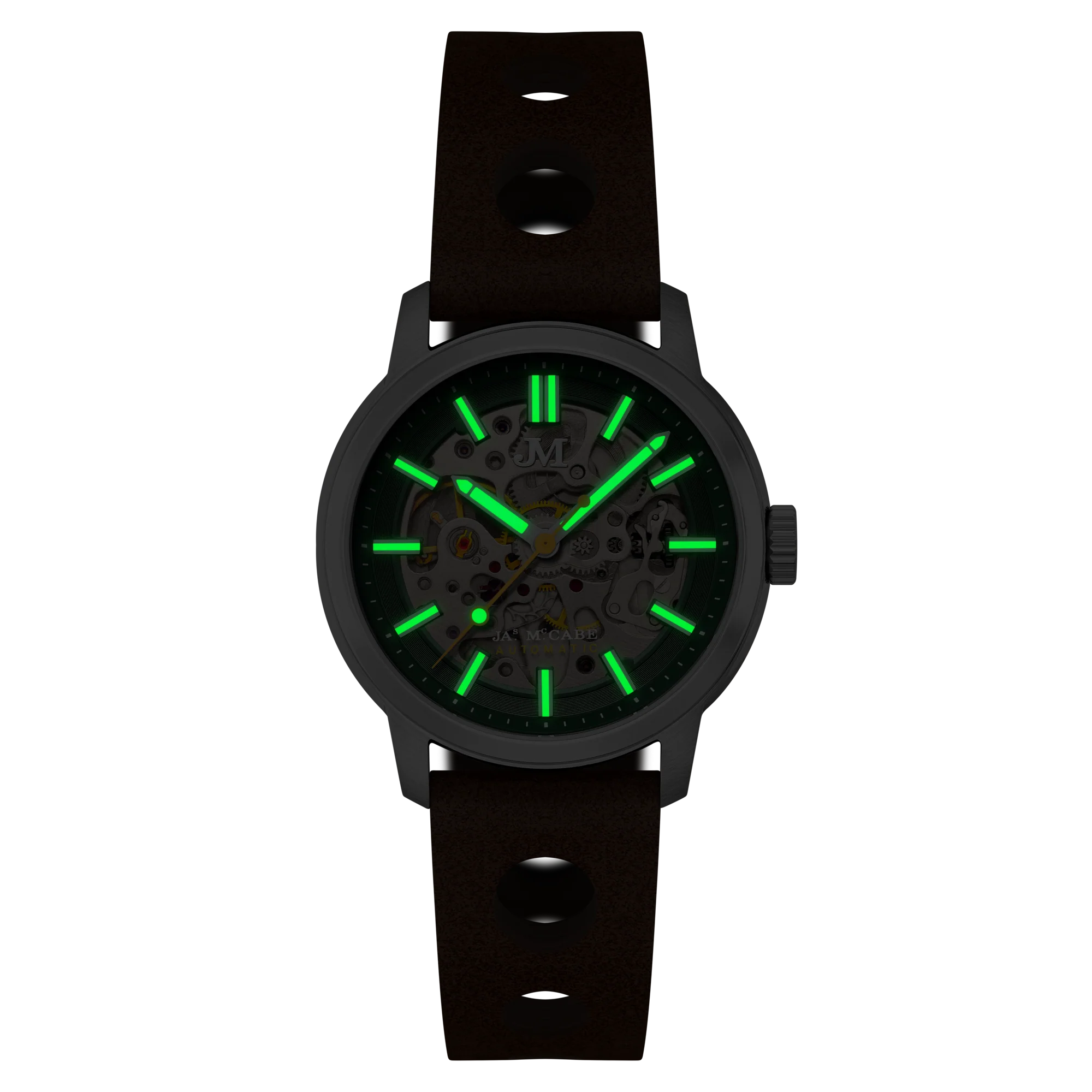 James McCabe Rally Automatic Green / Leather | Green Dial - Image 3