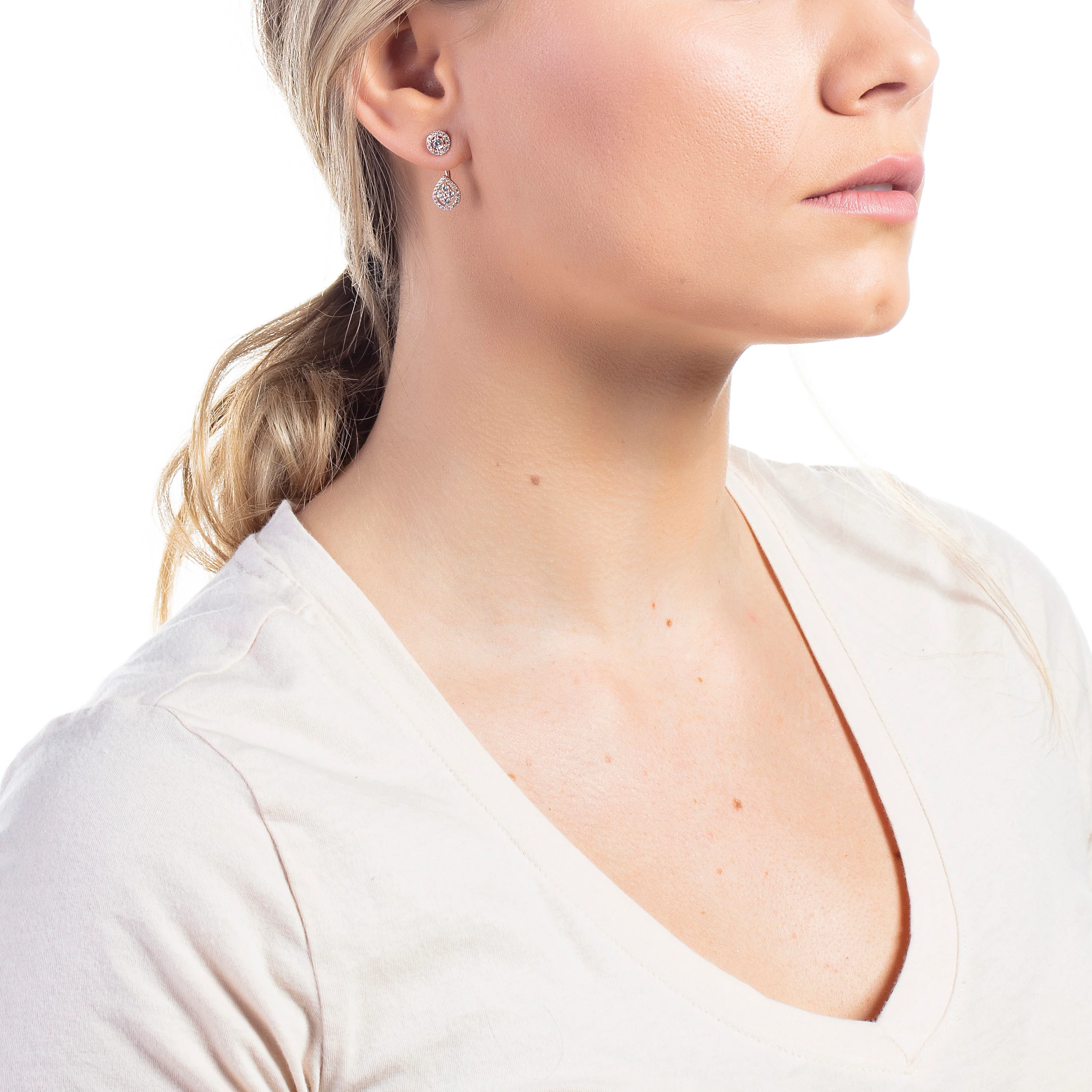 Juliet Jacket Earrings 18k Rose Gold - Image 2
