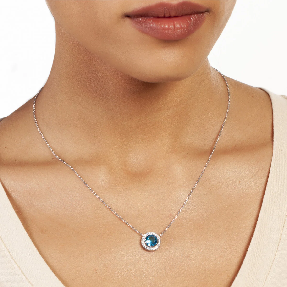 Juliet Pendant Necklace 18k White Gold - Image 2