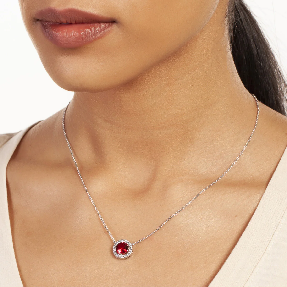 Juliet Pendant Necklace 18k White Gold - Image 2