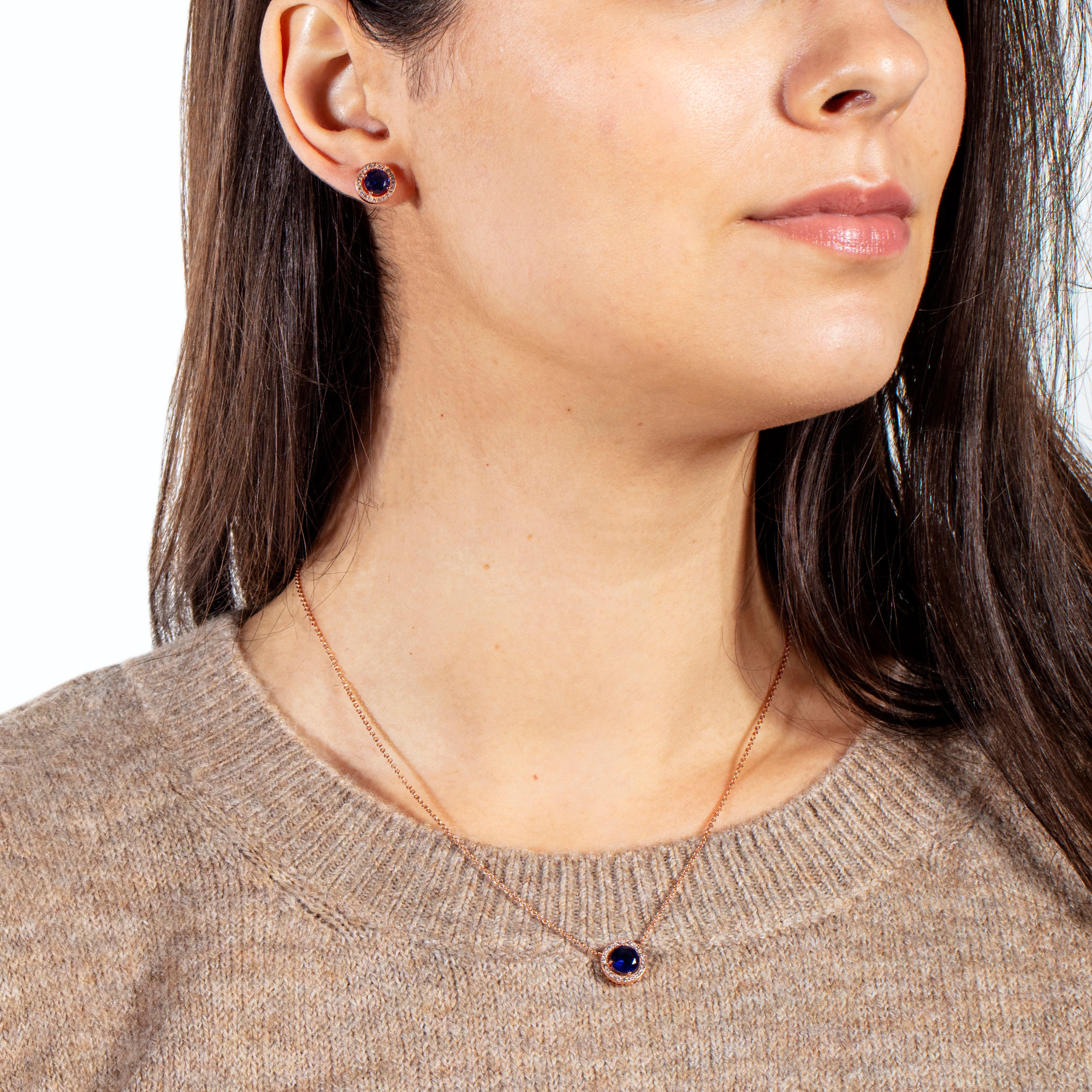 Juliet Stud Earrings 18k Rose Gold - Image 3