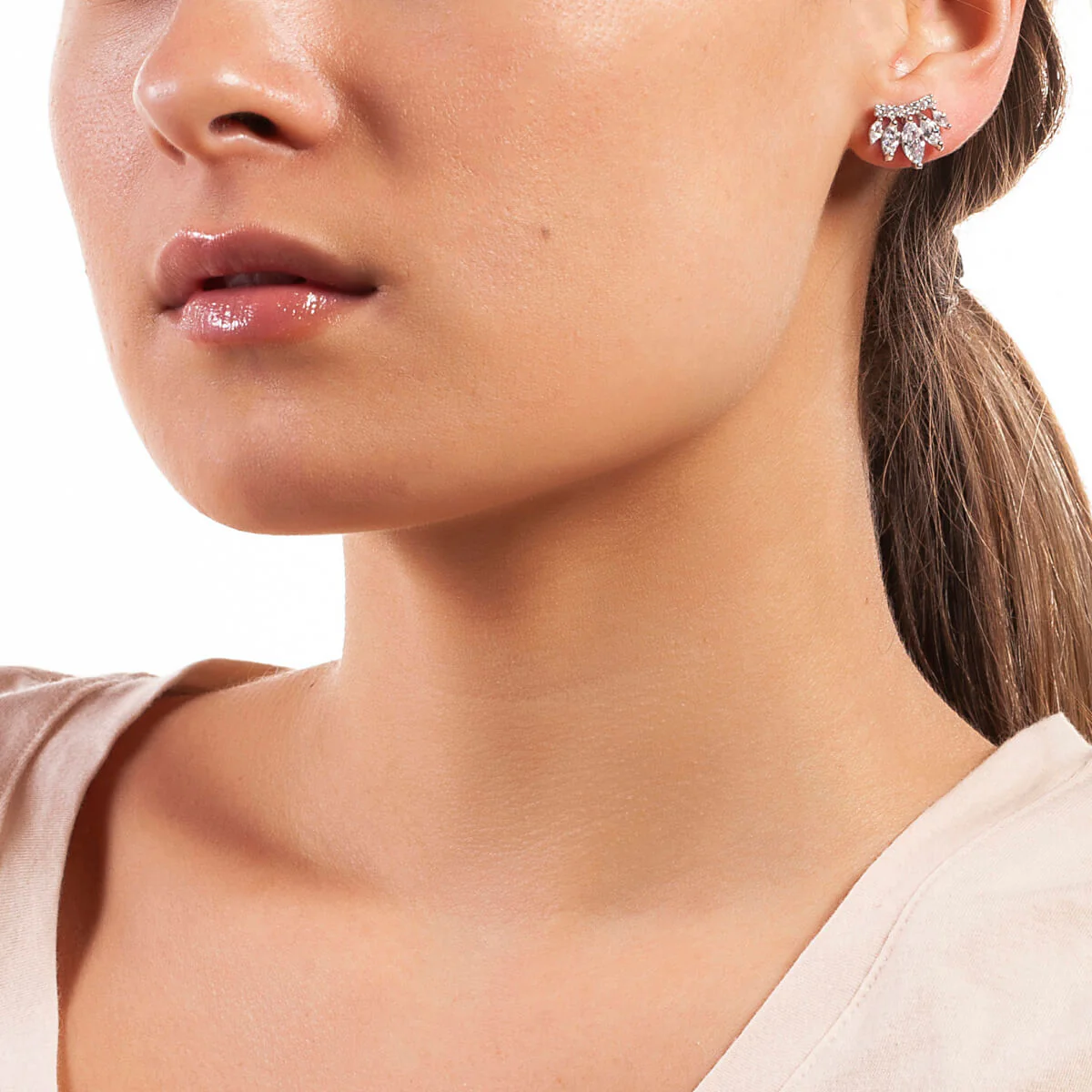 Juliet Stud Earrings 18k White Gold - Image 2