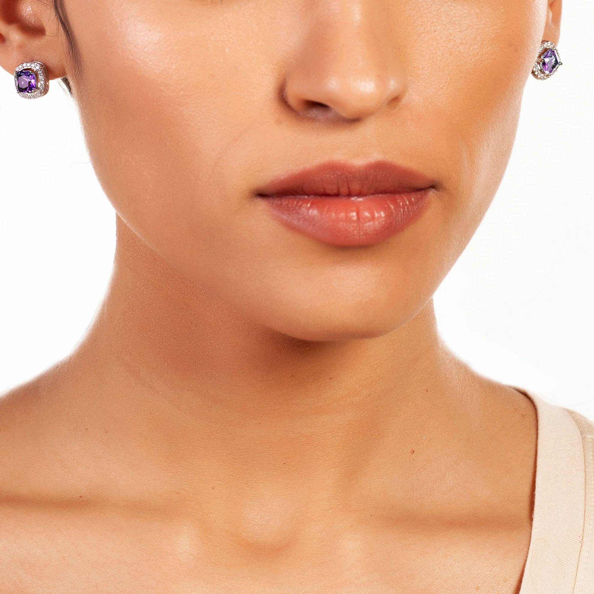 Juliet Stud Earrings 18k White Gold - Image 2