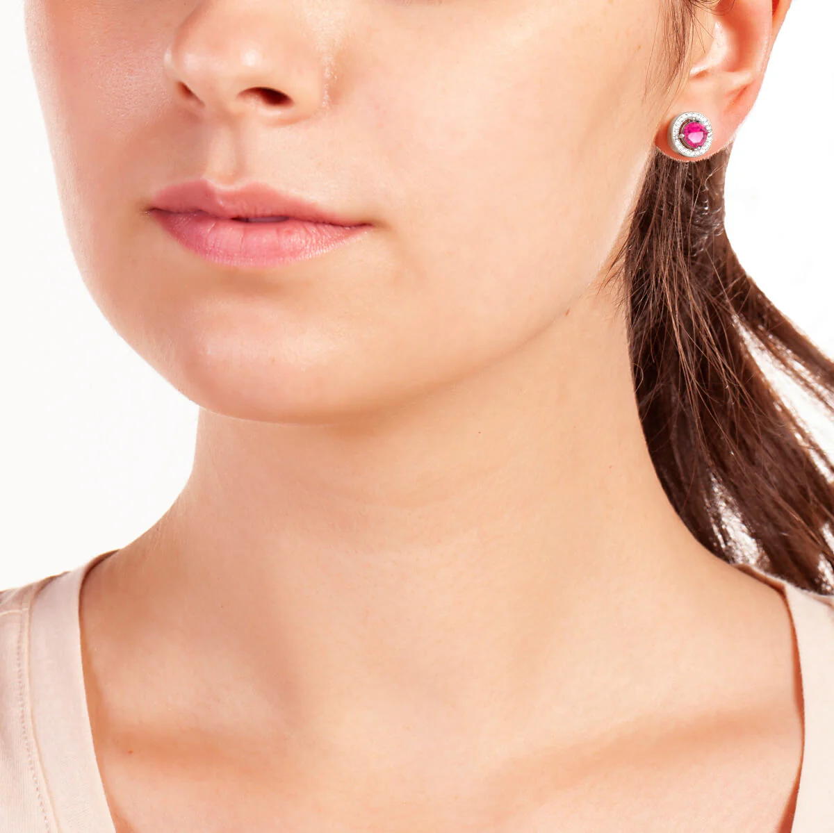 Juliet Stud Earrings 18k White Gold - Image 2