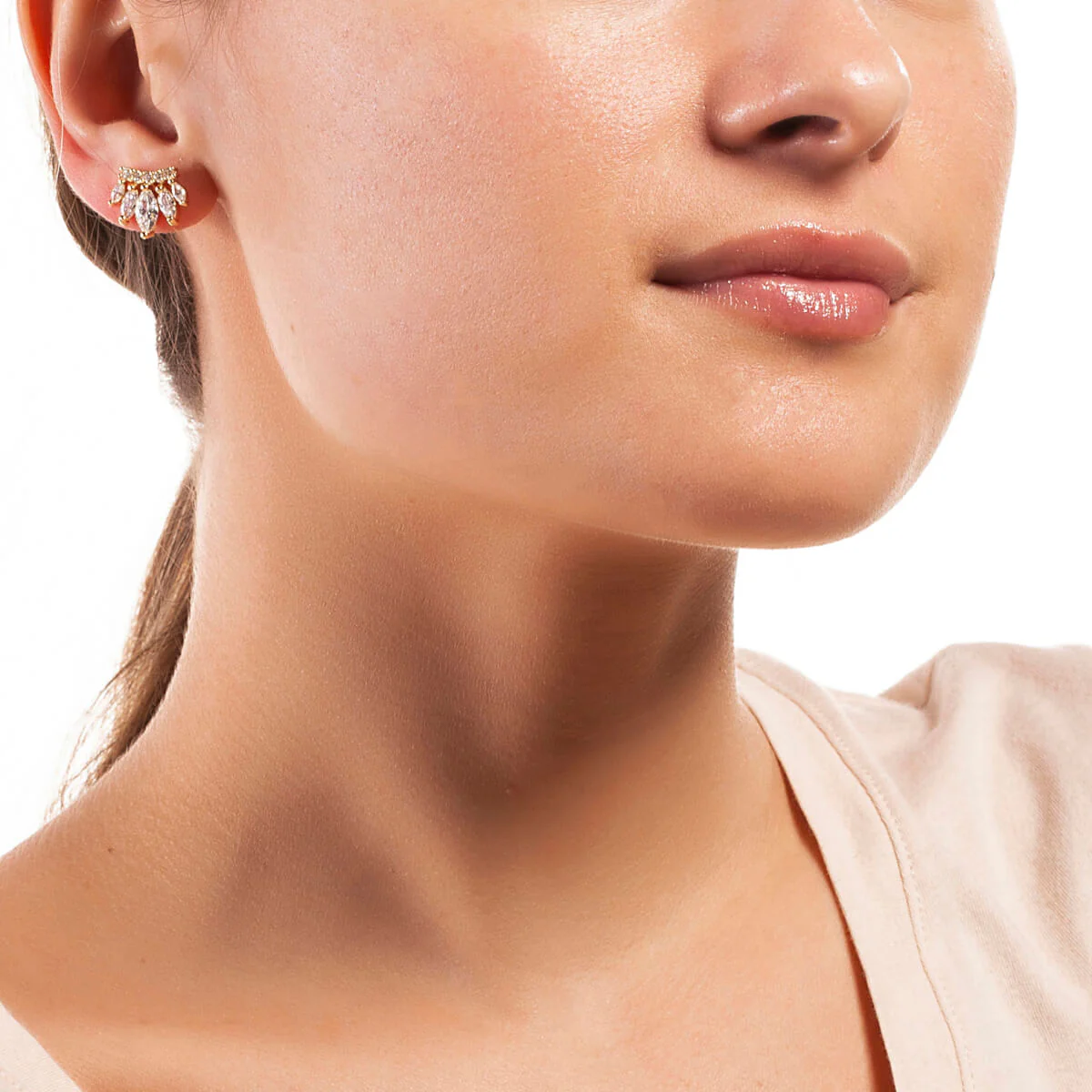 Juliet Stud Earrings 18k Yellow Gold - Image 2