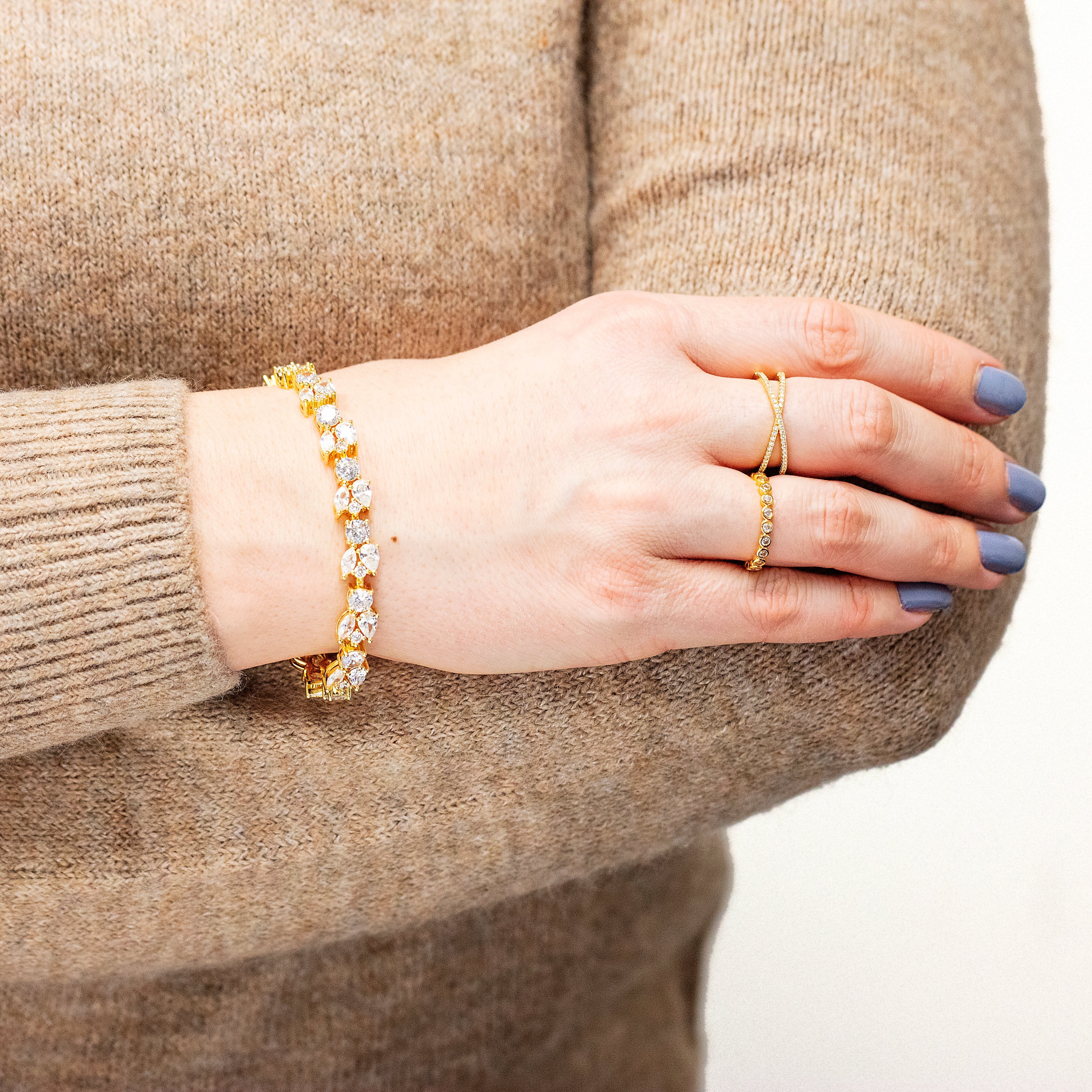Juliet Tennis Bracelet 18k Yellow Gold - Image 3