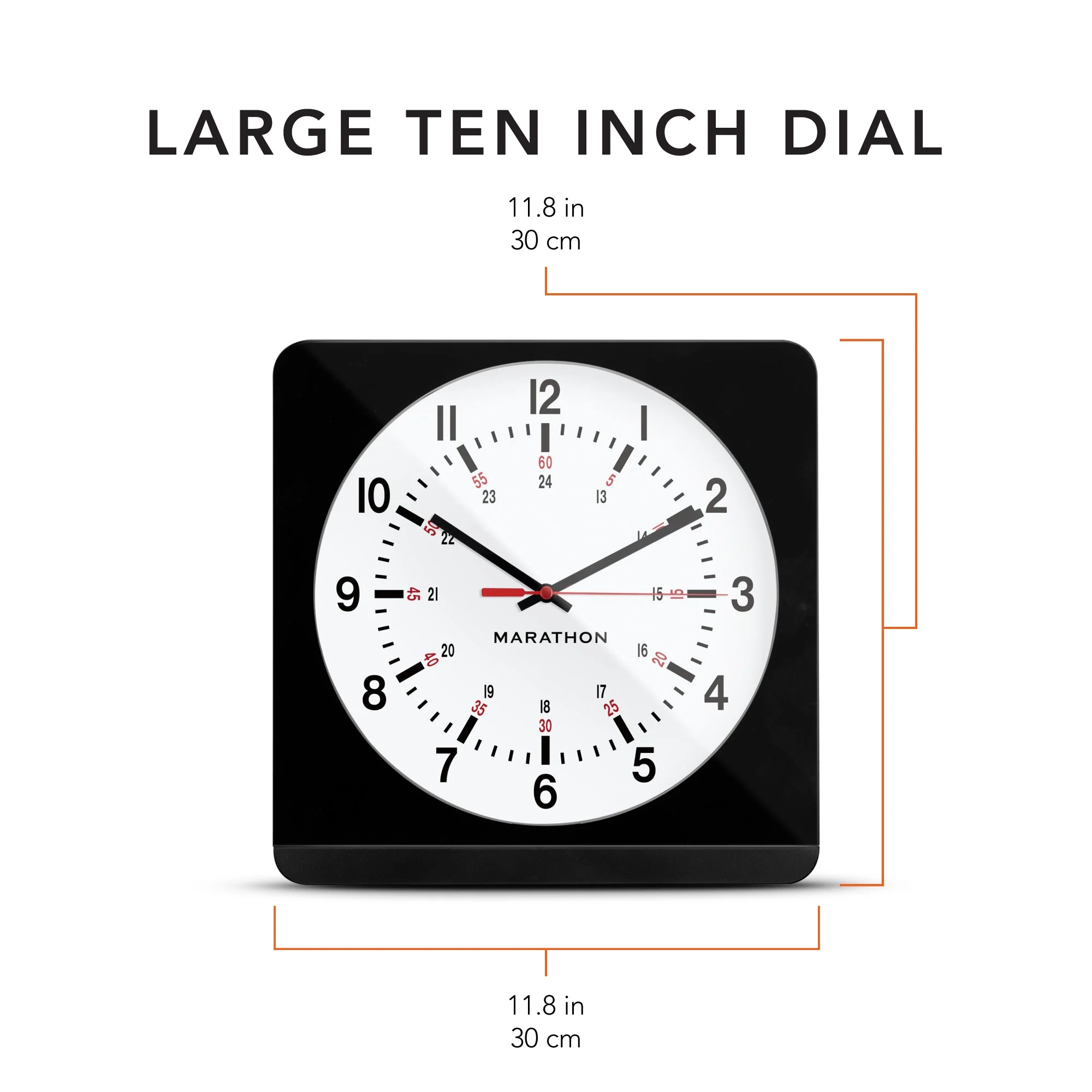Jumbo 12 Inch Analog Wall Clock with Auto Backlight jumbo-analog-wall-clock-with-auto-night-light - Image 5