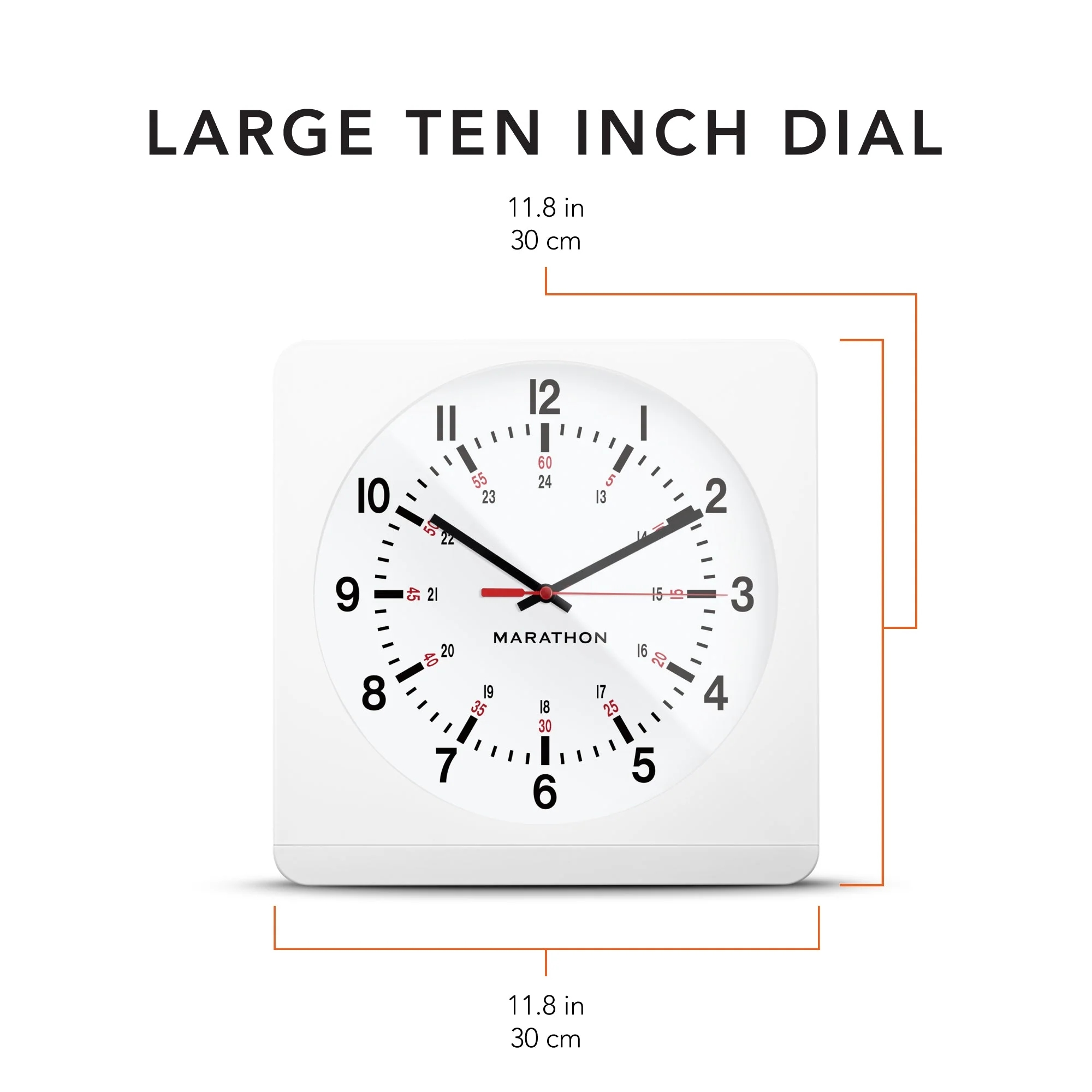 Jumbo 12 Inch Analog Wall Clock with Auto Backlight jumbo-analog-wall-clock-with-auto-night-light - Image 5