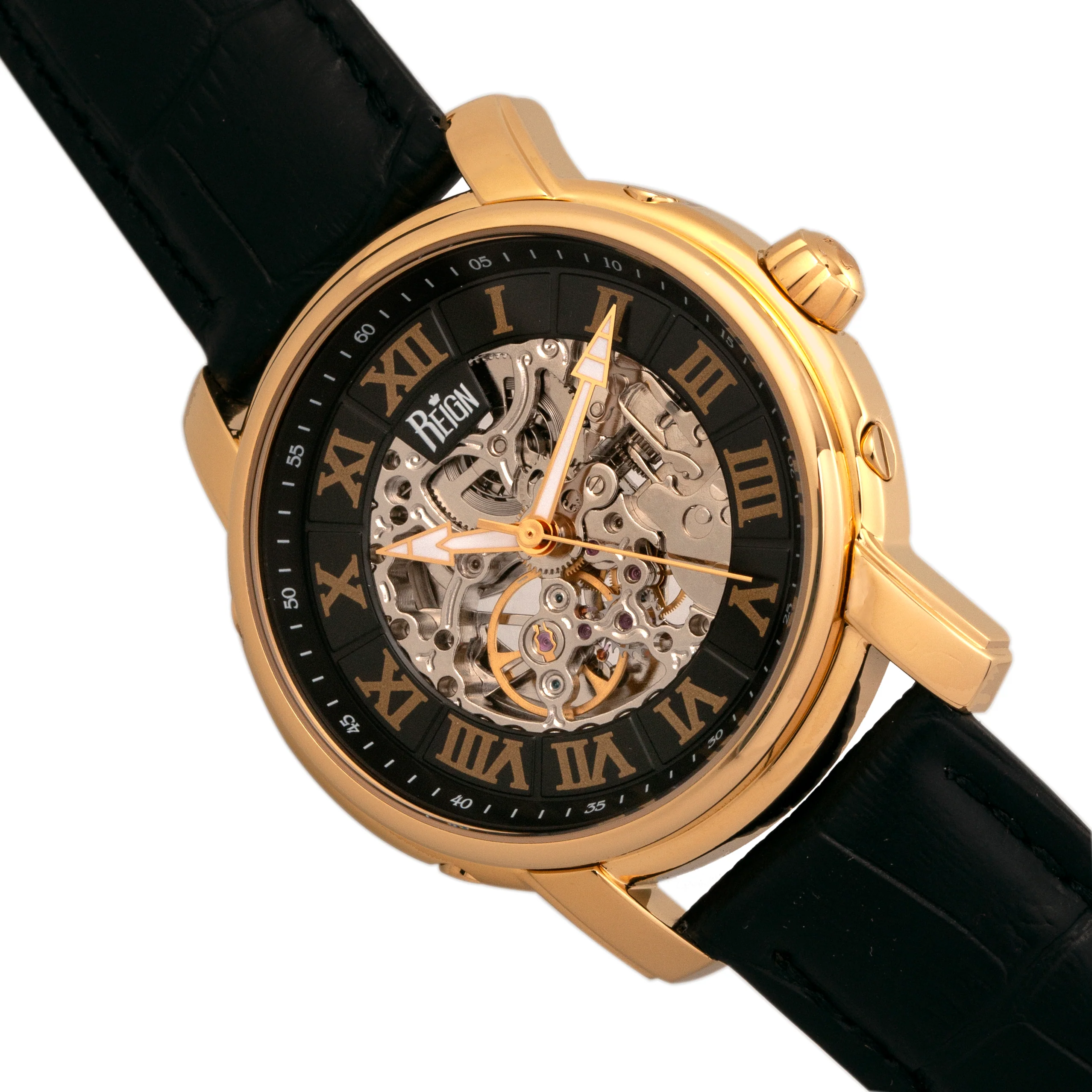 Kahn Skeleton Watch Gold/Black | Black Dial - Image 2